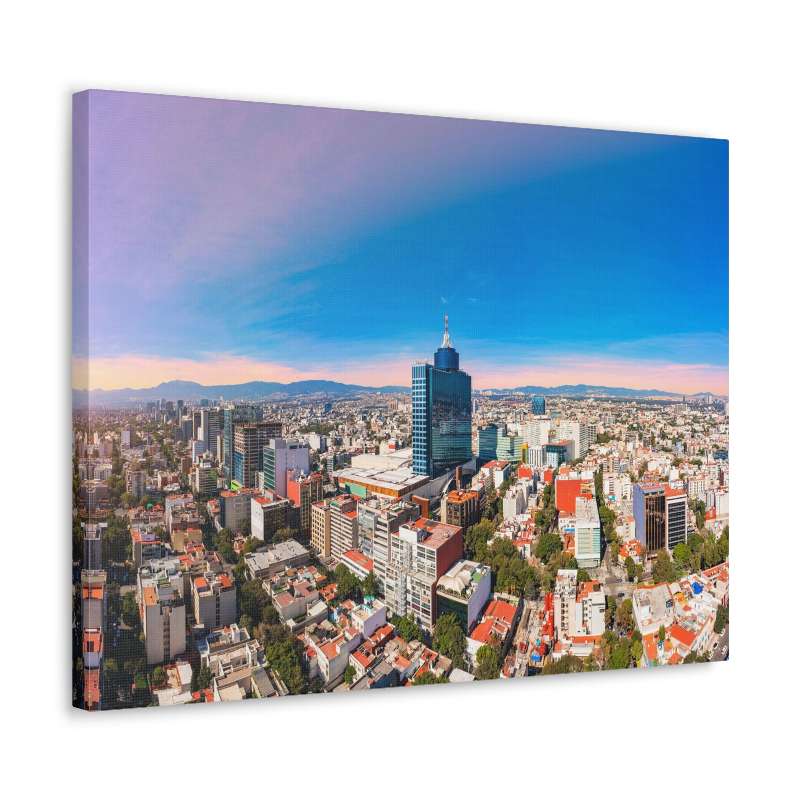 Mexico City Daytime Skyline Canvas Artwork High-Quality Breathtaking Stunning Cityscape for Home Decor Ready to Hang-Express Your Love Gifts