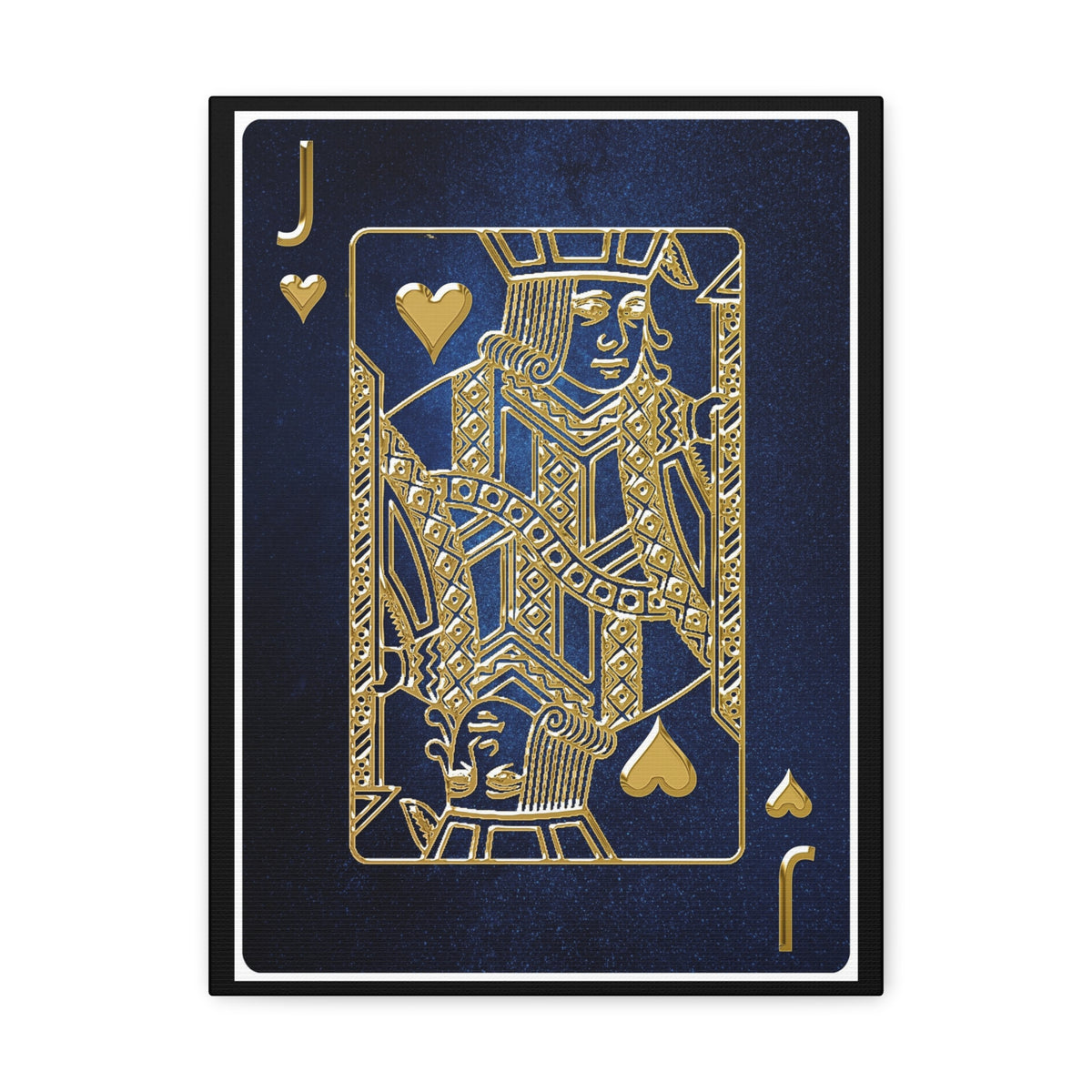 Jack Of Hearts Space Background Playing Card Canvas Wall Art for Home Decor Ready-to-Hang-Express Your Love Gifts