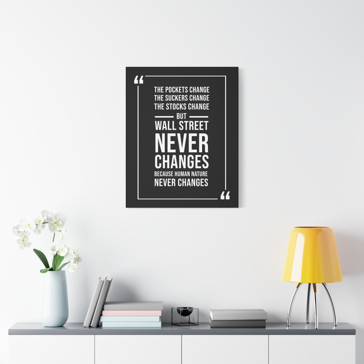 Stock Market Wall Art Wall Street Never Changes Wall Street Trading QuoteMoney Motivation Wall Art-Express Your Love Gifts
