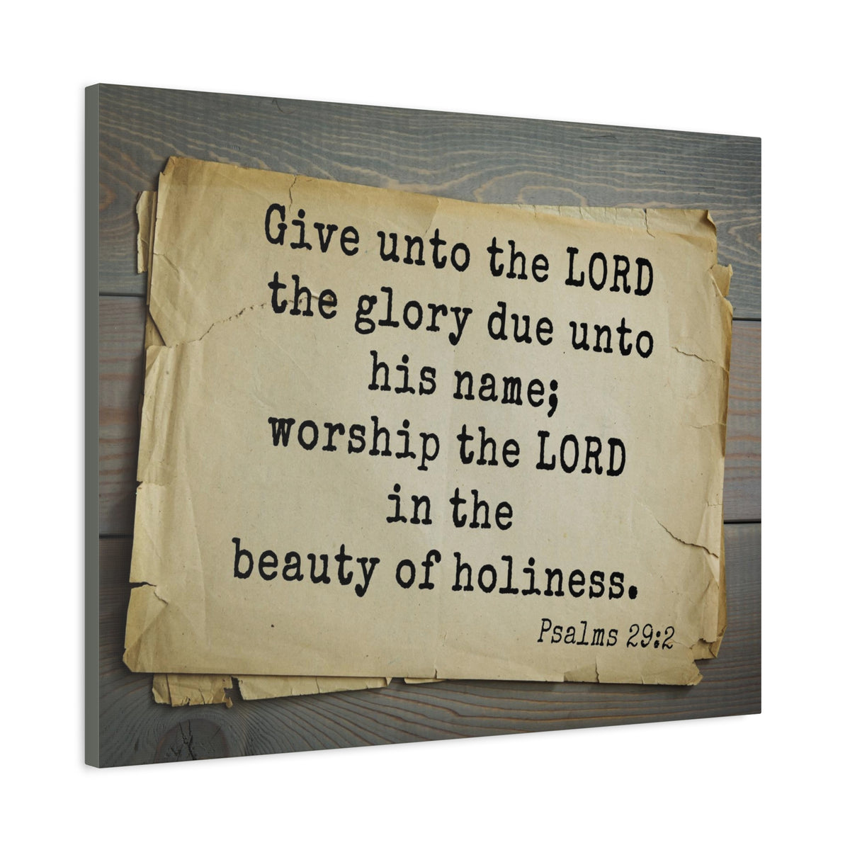 Scripture Walls Worship The Lord Psalms 29:2 Bible Verse Canvas Christian Wall Art Bible Verse Print Ready To Hang-Express Your Love Gifts