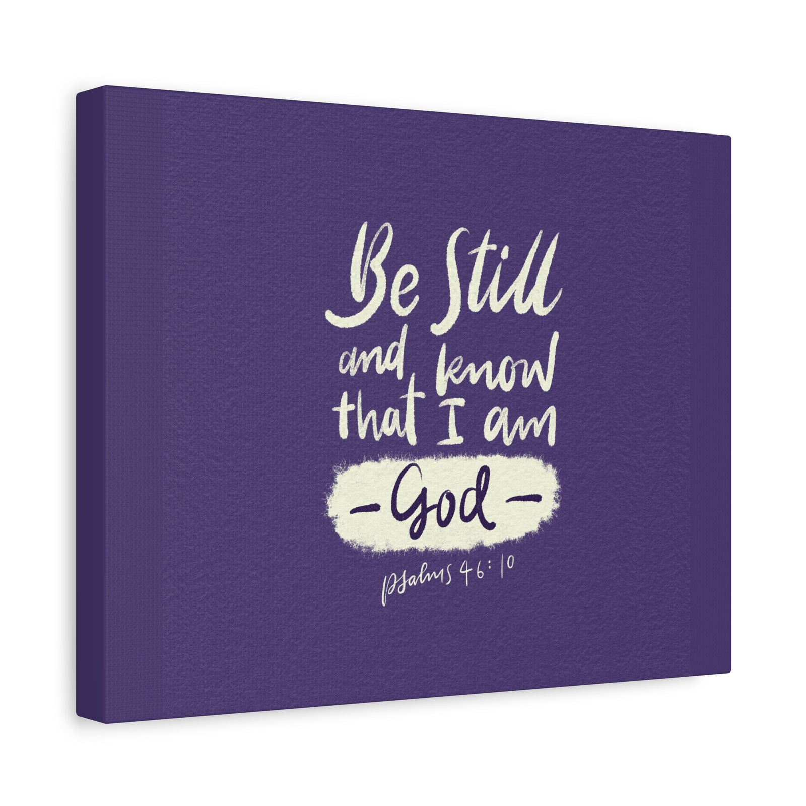 Scripture Walls I Am God Psalm 46:10 Bible Verse Canvas Christian Wall Art Ready to Hang-Express Your Love Gifts