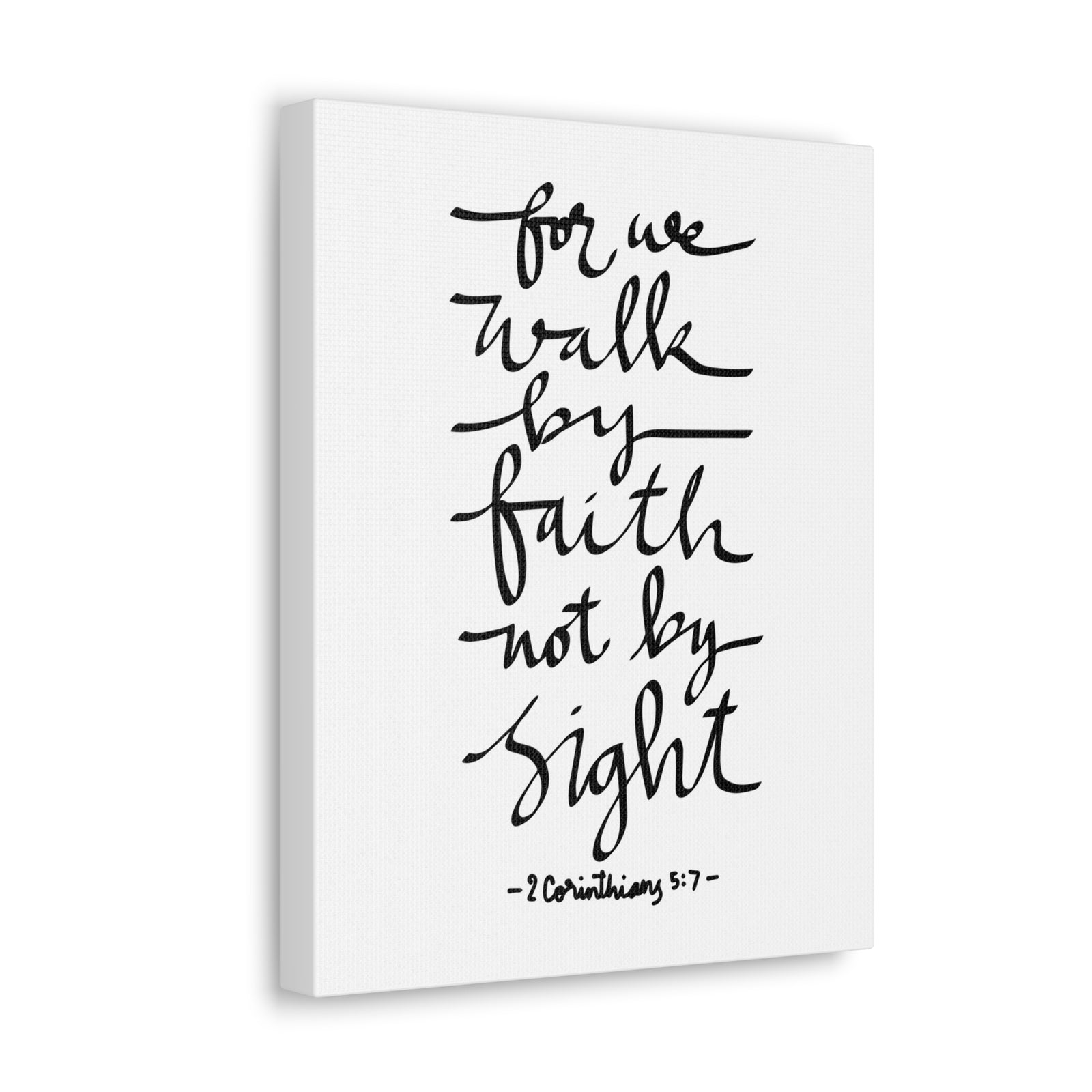 Scripture Canvas For We Walk By Faith 2 Corinthians 5:7 Christian Wall Art Bible Verse Print Ready To Hang-Express Your Love Gifts