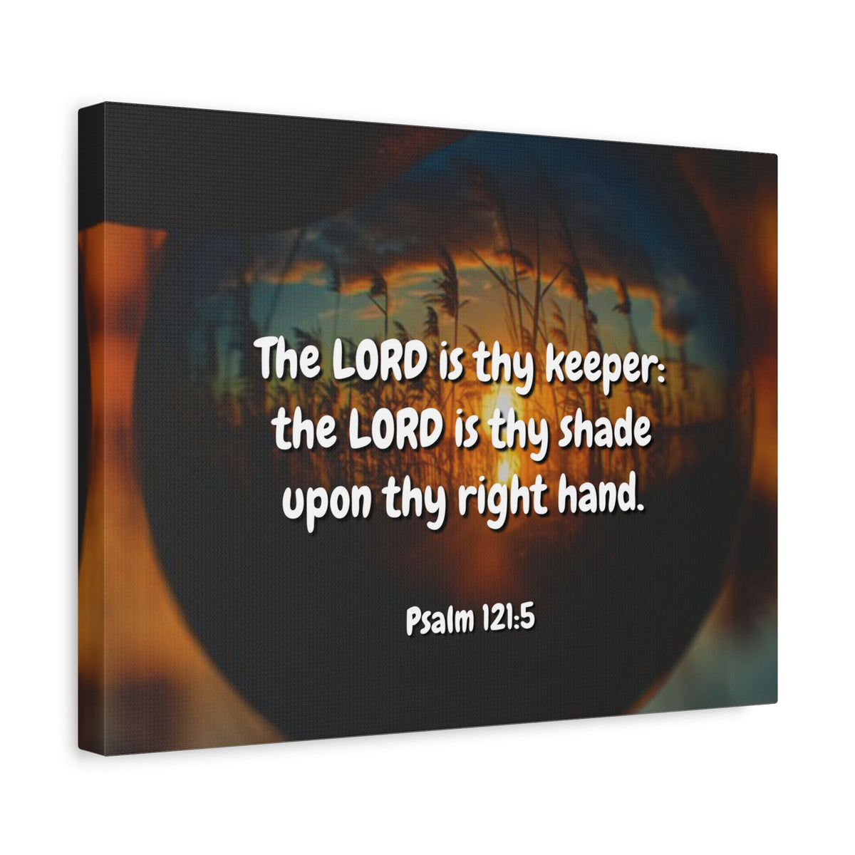 Scripture Canvas Keeper Psalm 121:5 Christian Wall Art Bible Verse Print Ready to Hang-Express Your Love Gifts
