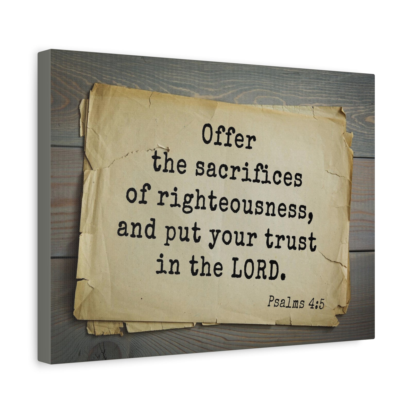 Scripture Walls Trust In The Lord Psalms 4:5 Bible Verse Canvas Christian Wall Art Bible Verse Print Ready To Hang-Express Your Love Gifts