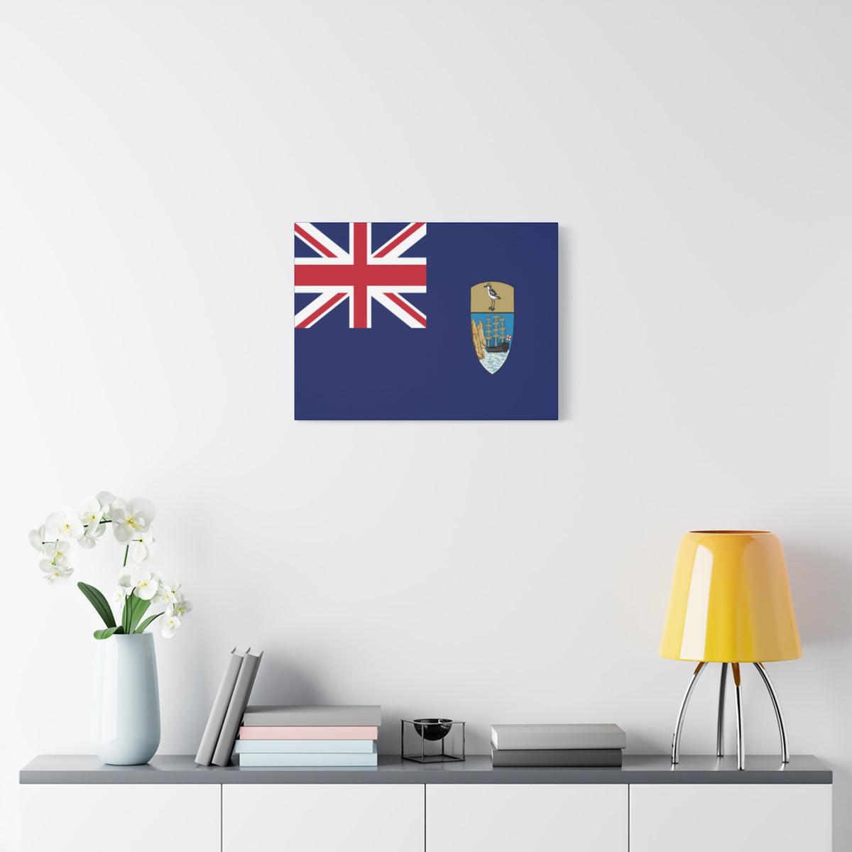 Saint Helena, Ascension and Tristan da Cunha Country Flag Canvas Vibrant Wall Art Unframed Home Decor-Express Your Love Gifts