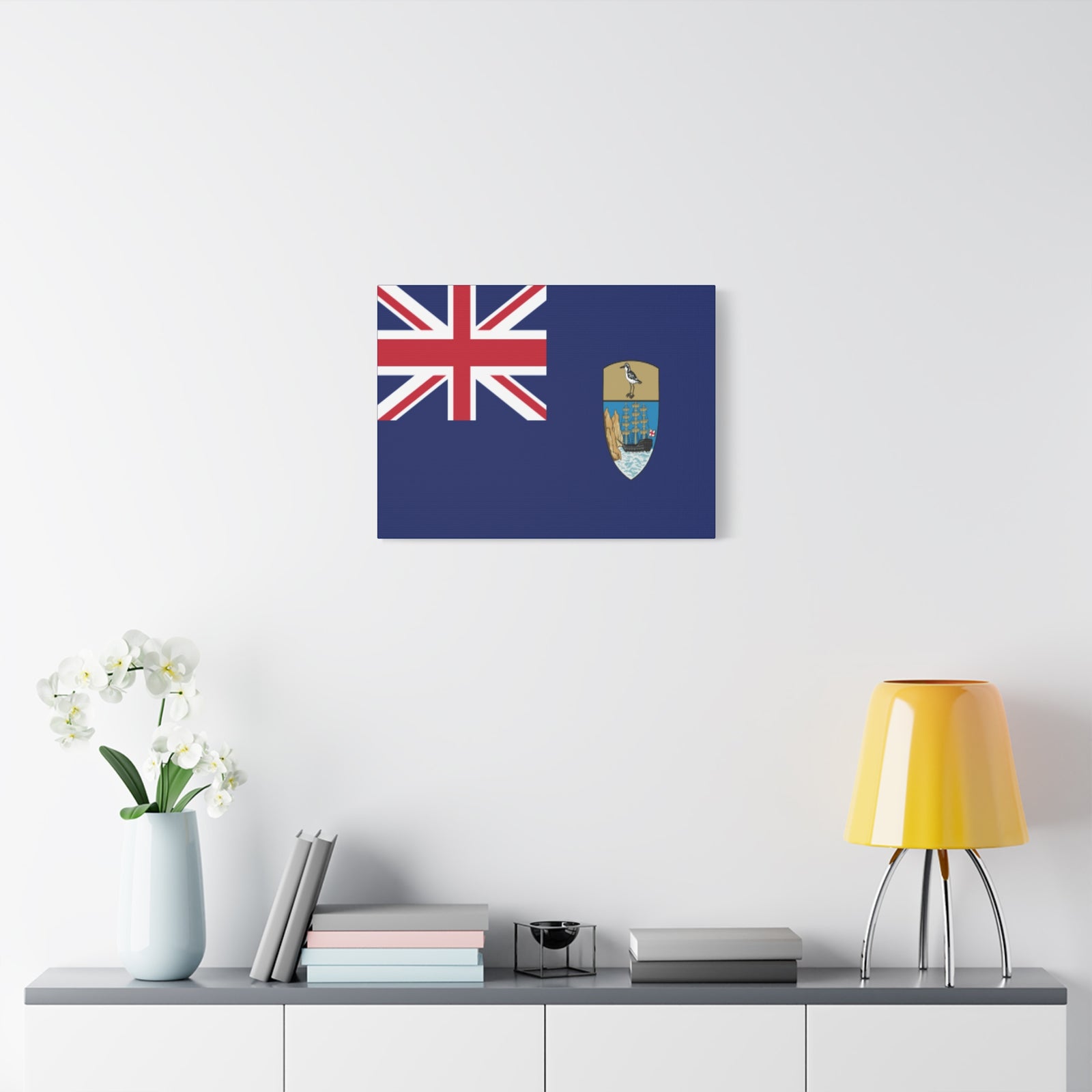 Saint Helena, Ascension and Tristan da Cunha Country Flag Canvas Vibrant Wall Art Unframed Home Decor-Express Your Love Gifts