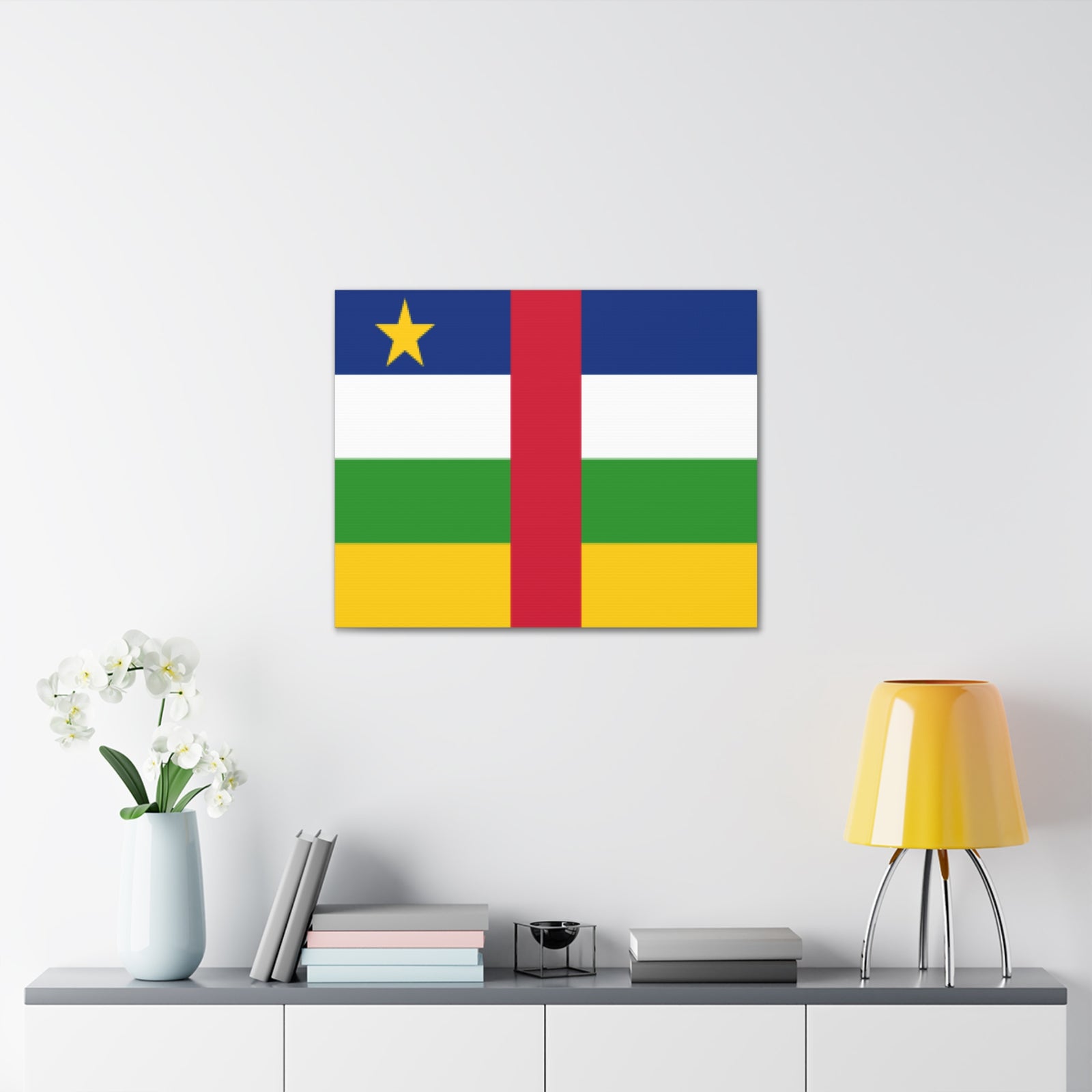 Central African Republic Country Flag Canvas Vibrant Wall Art Unframed Home Decor-Express Your Love Gifts