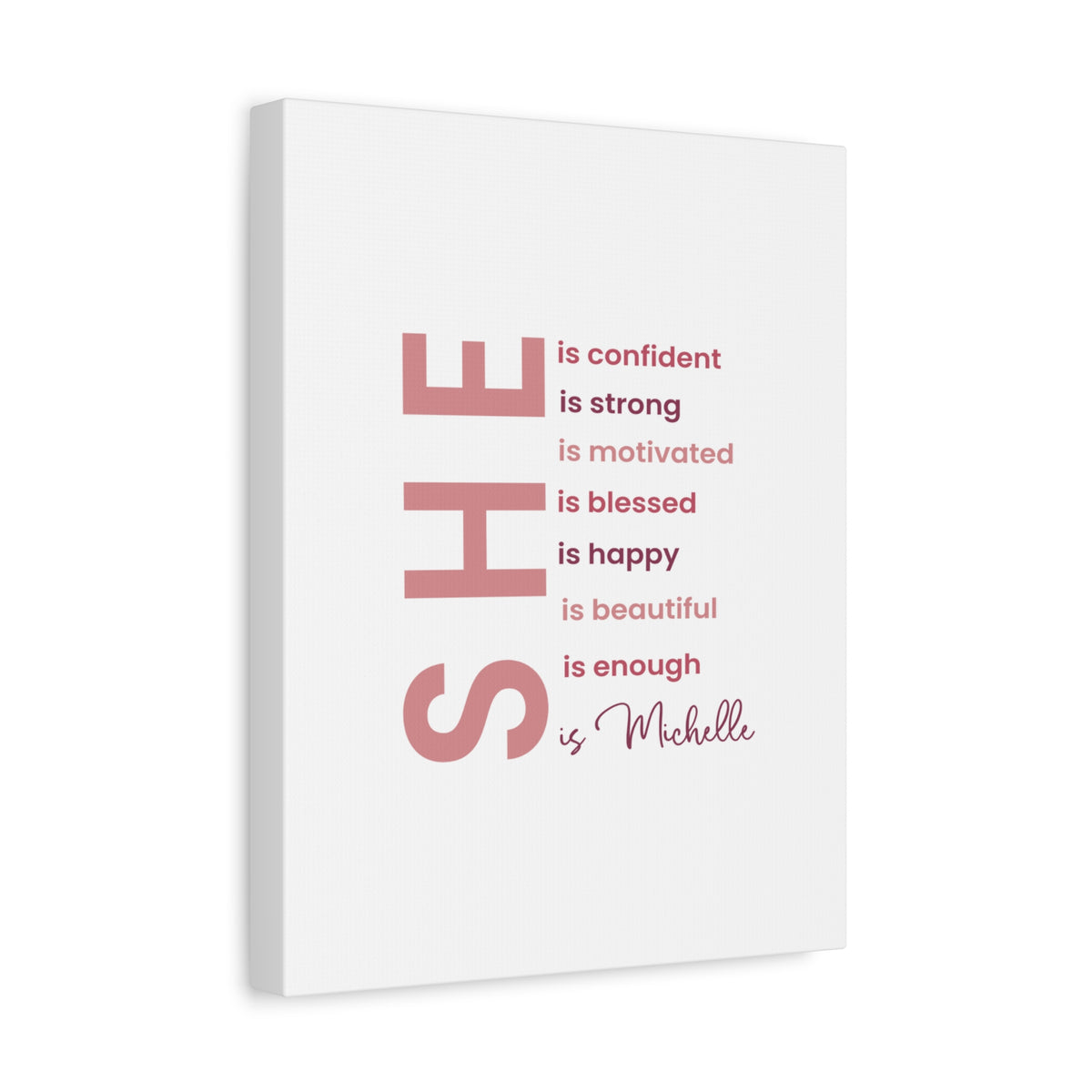 Personalized She Inspirational Canvas Art - Motivational Wall Decor-Express Your Love Gifts