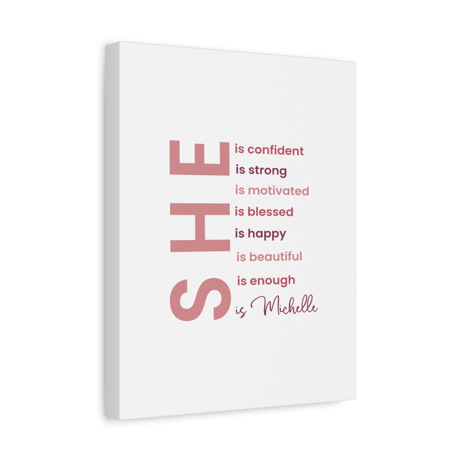 Personalized She Inspirational Canvas Art - Motivational Wall Decor-Express Your Love Gifts