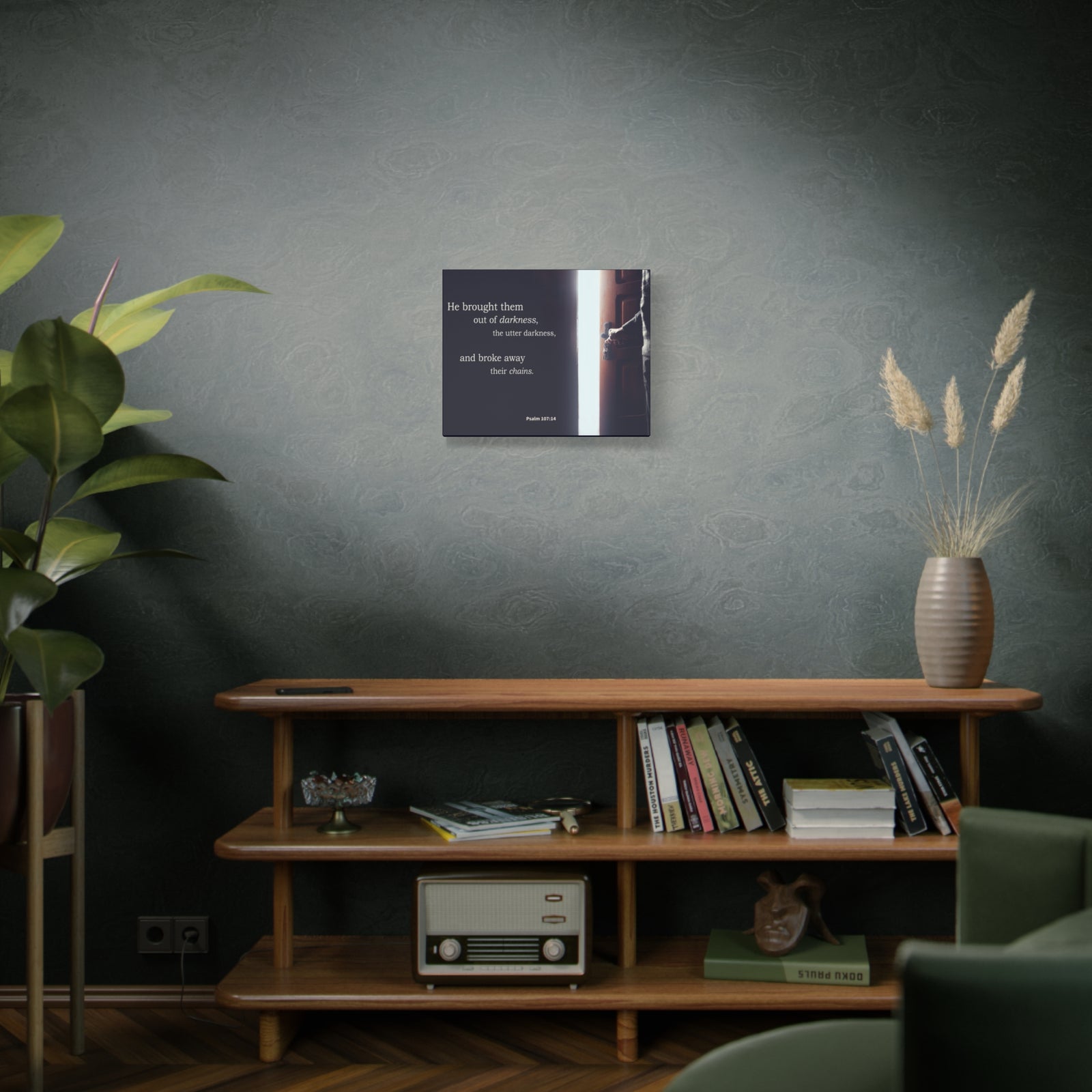 Scripture Walls He Brought Them Psalm 107:14 Bible Verse Canvas Christian Wall Art Ready to Hang-Express Your Love Gifts