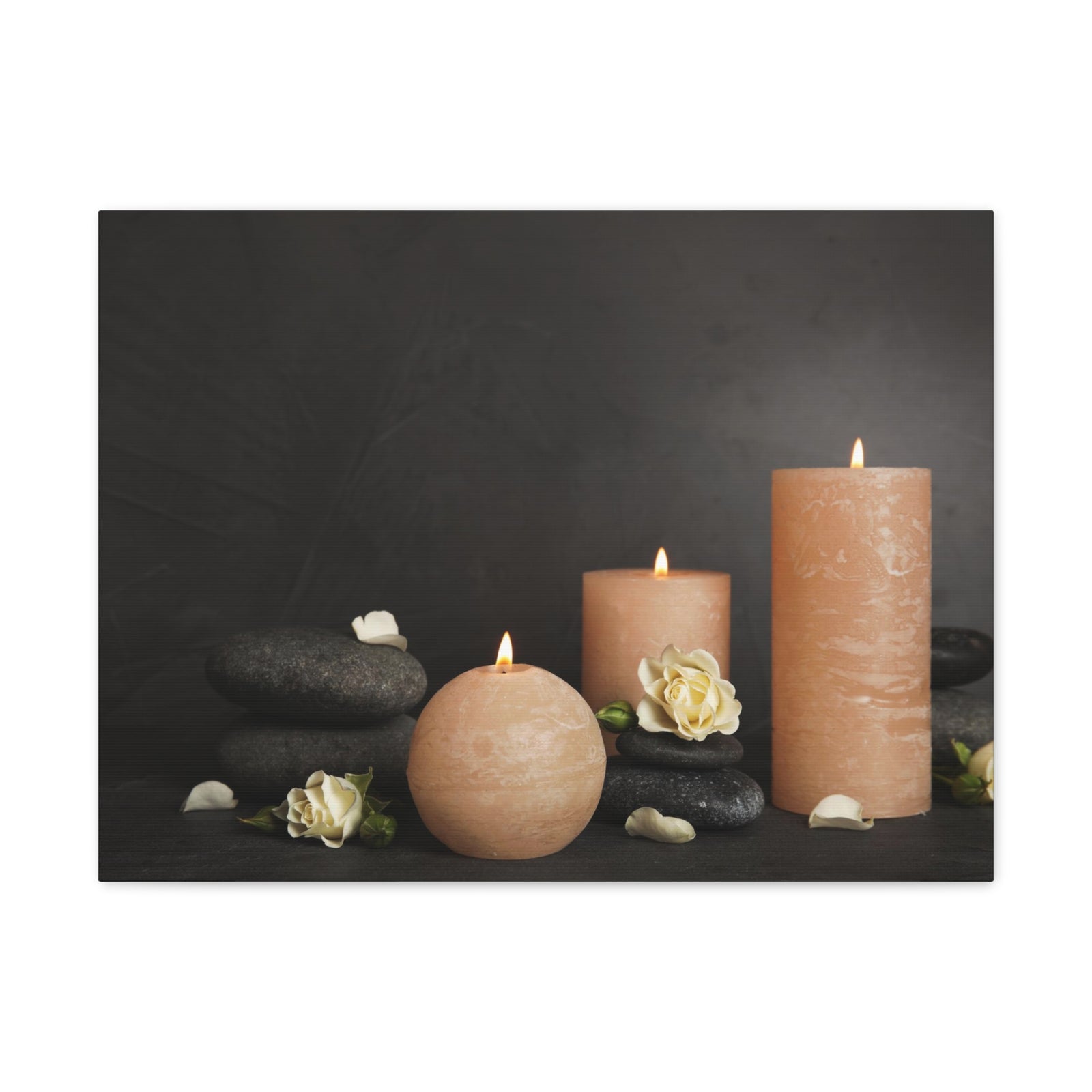 Spa Burning Candles Forest Floral Nature Photography Canvas Wall Art for Home Decor Ready-to-Hang-Express Your Love Gifts