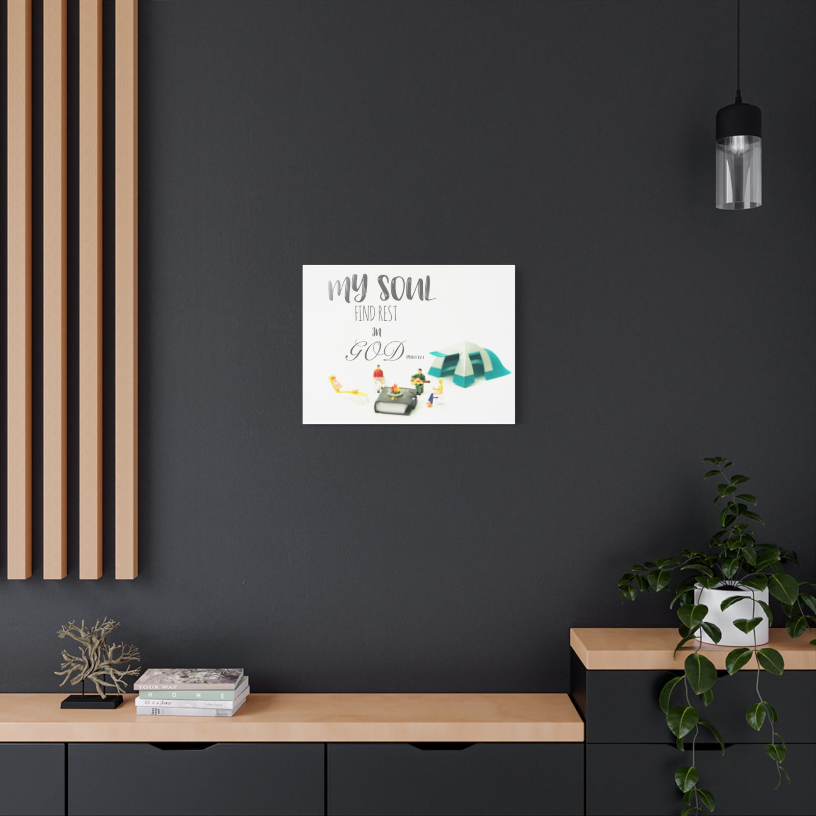 Scripture Walls Rest In God Psalm 62:1 Bible Verse Canvas Christian Wall Art Bible Verse Print Ready To Hang-Express Your Love Gifts