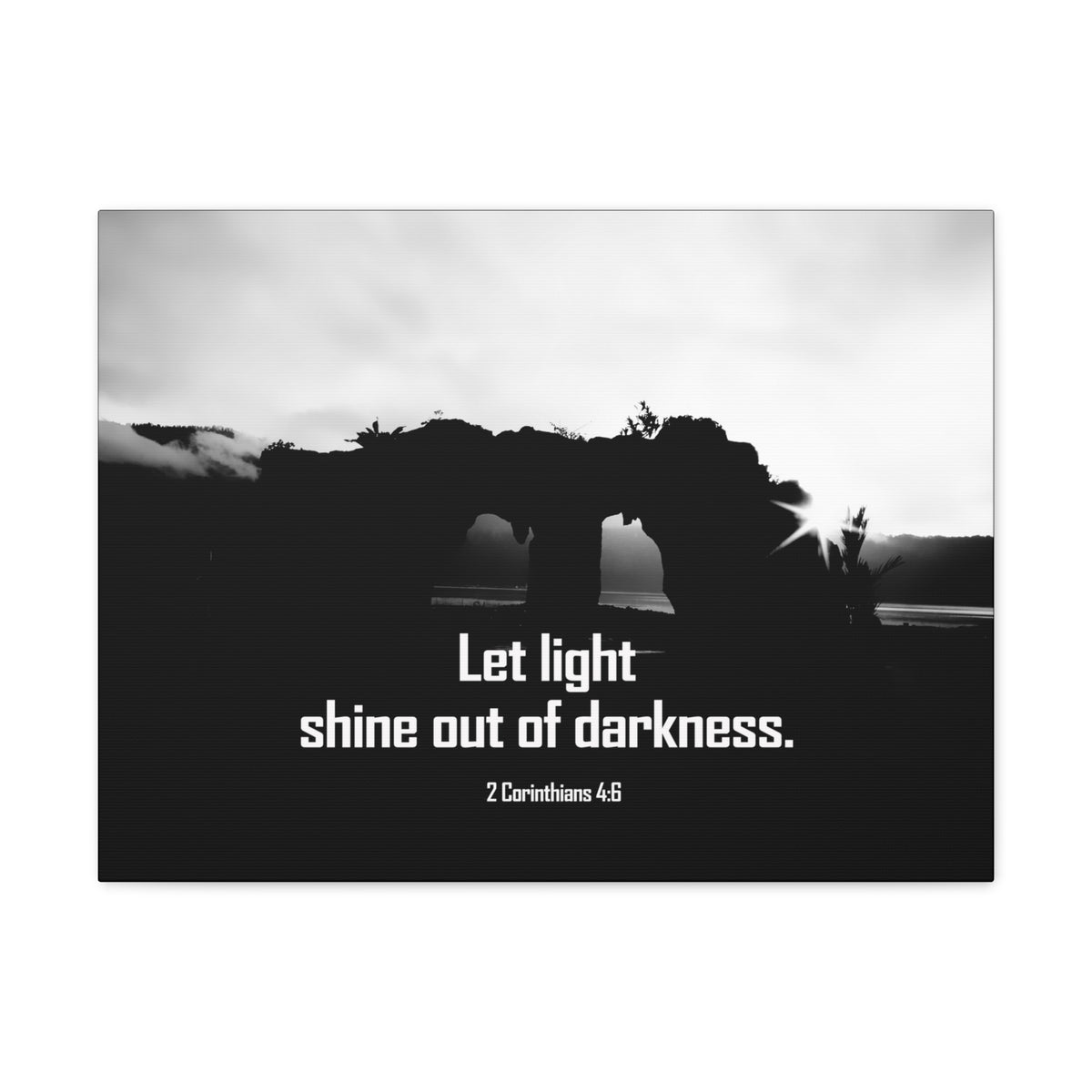 Scripture Walls Let Light Shine 2 Corinthians 4:6 Bible Verse Canvas Christian Wall Art Ready to Hang Unframed-Express Your Love Gifts
