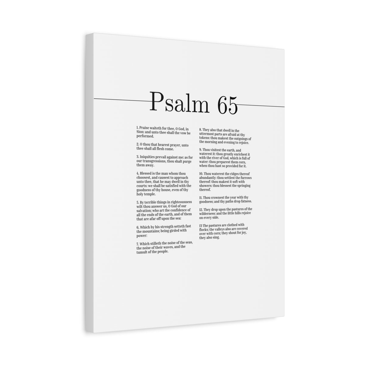 Scripture Canvas O Thou That Hearest Prayer Psalm 65 Christian Wall Art Bible Verse Print Ready to Hang-Express Your Love Gifts