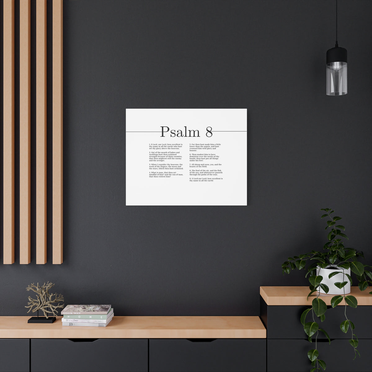 Scripture Canvas Glory Above The Heavens Psalm 8 Christian Wall Art Bible Verse Print Ready to Hang-Express Your Love Gifts
