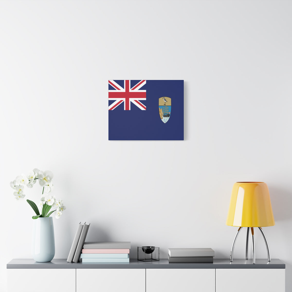 Saint Helena, Ascension and Tristan da Cunha Country Flag Canvas Vibrant Wall Art Unframed Home Decor-Express Your Love Gifts