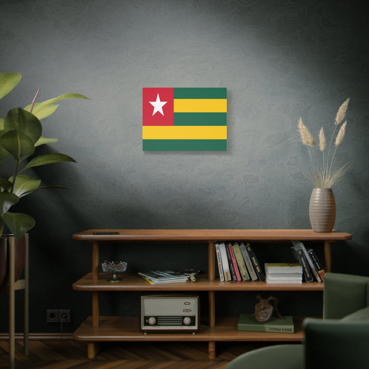 Togo Country Flag Canvas Vibrant Wall Art Unframed Home Decor-Express Your Love Gifts