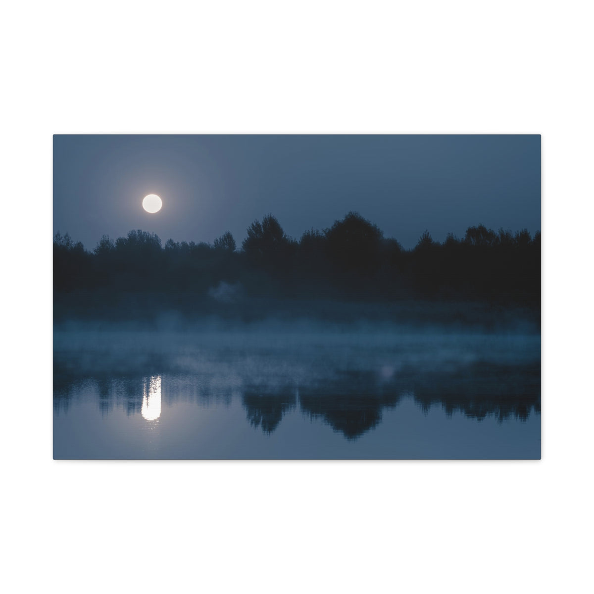 Misty Mountain Reflections Nature Wilderness Photography Canvas Wall Art for Home Decor Ready-to-Hang-Express Your Love Gifts