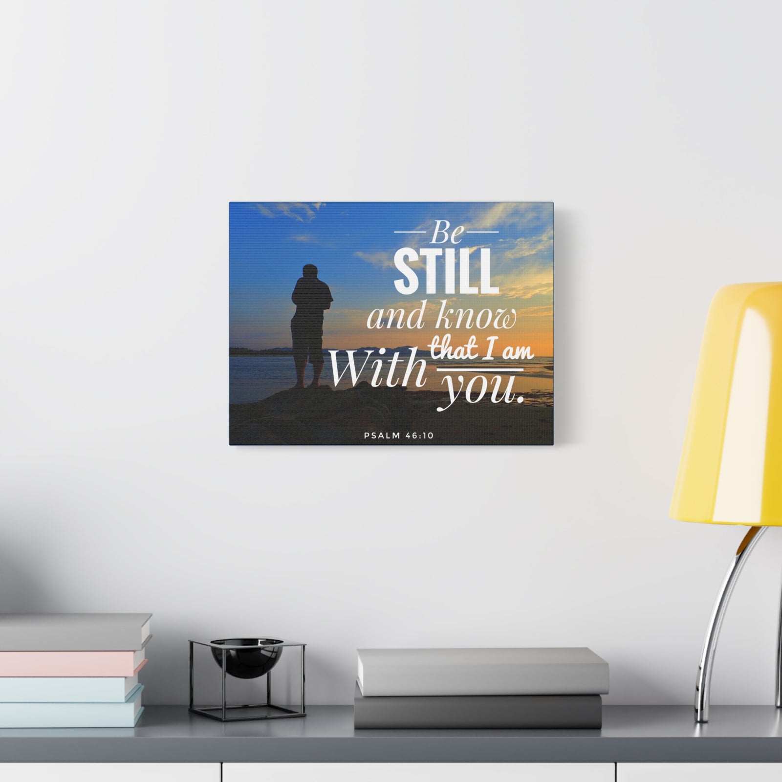 Scripture Walls I Am With You Psalm 46:10 Bible Verse Canvas Christian Wall Art Ready to Hang-Express Your Love Gifts