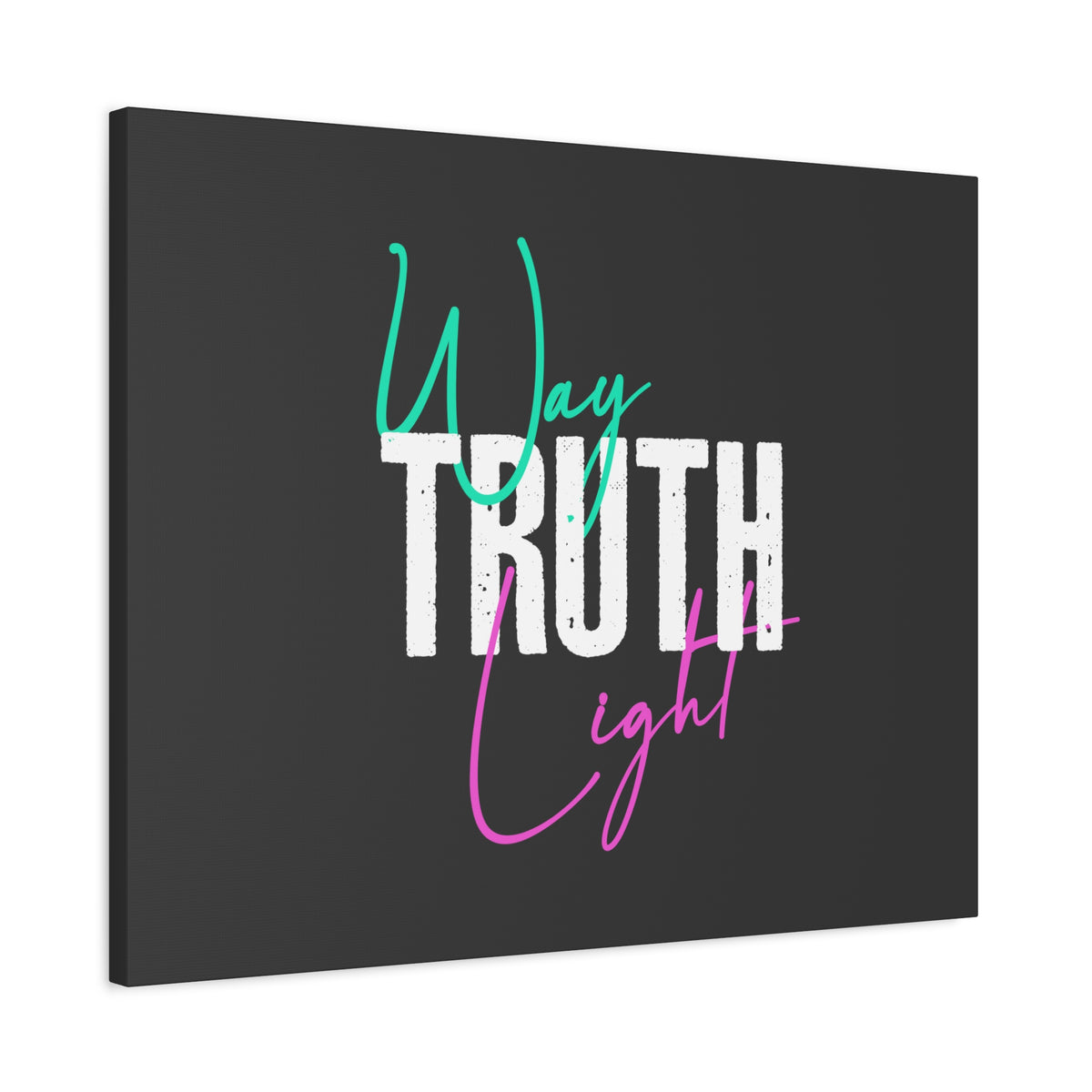 Scripture Walls Way, Truth, Light Psalm 119:105 Dark Gray Bible Canvas Christian Wall Art Ready to Hang-Express Your Love Gifts