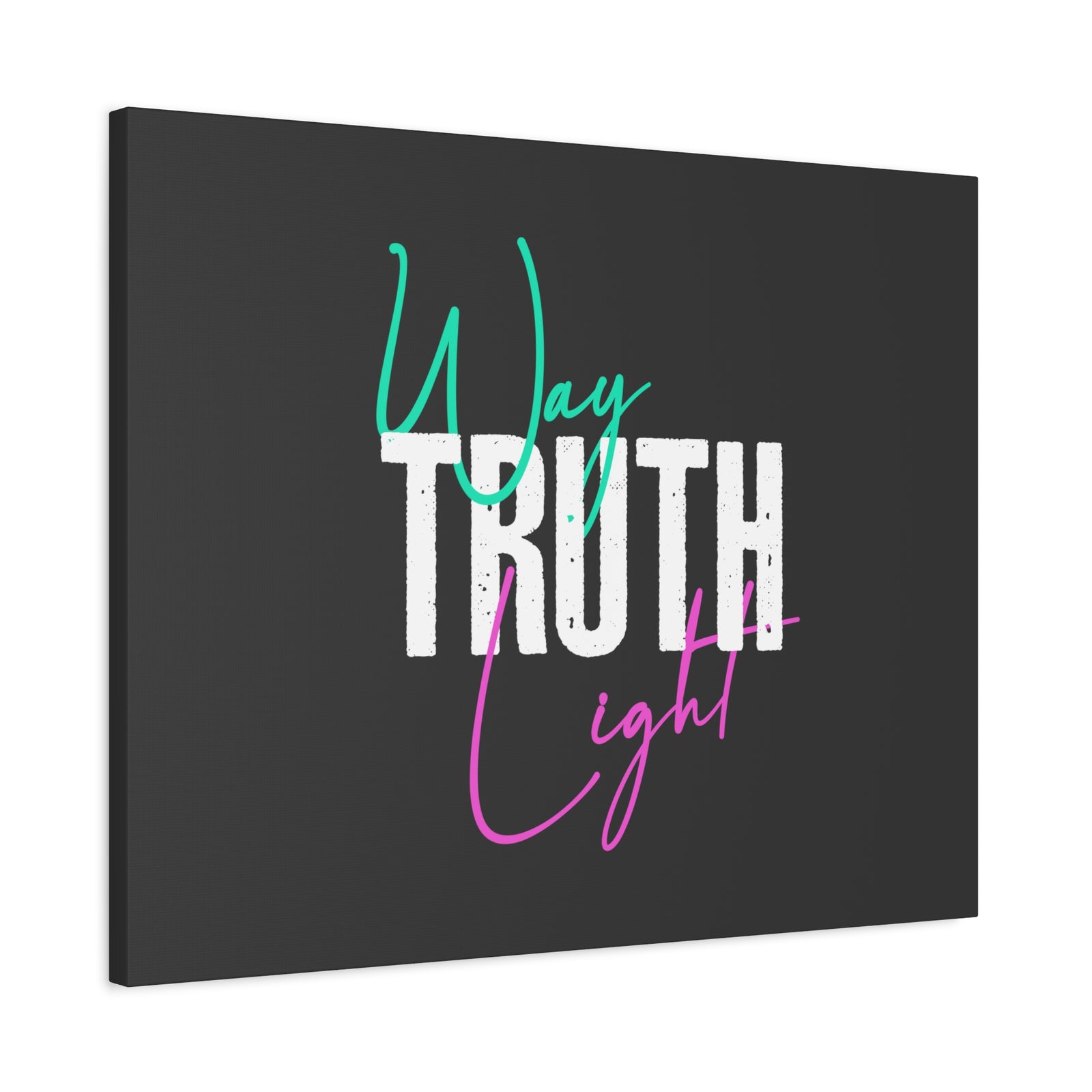 Scripture Walls Way, Truth, Light Psalm 119:105 Dark Gray Bible Canvas Christian Wall Art Ready to Hang-Express Your Love Gifts