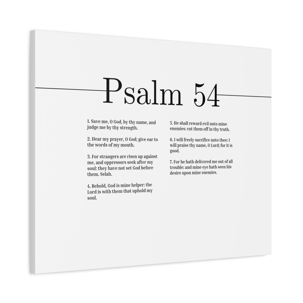Scripture Canvas Save Me, O God Psalm 54 Christian Wall Art Bible Verse Print Ready to Hang-Express Your Love Gifts