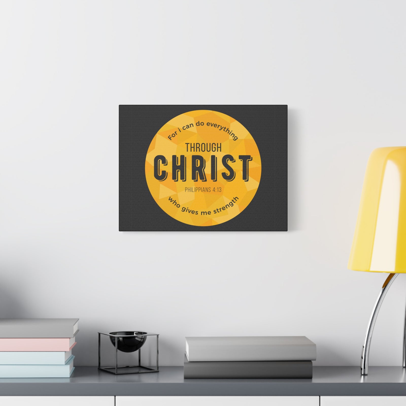 Scripture Canvas For I Can Do Everything Philippians 4:13 Christian Wall Art Bible Verse Print Ready To Hang-Express Your Love Gifts