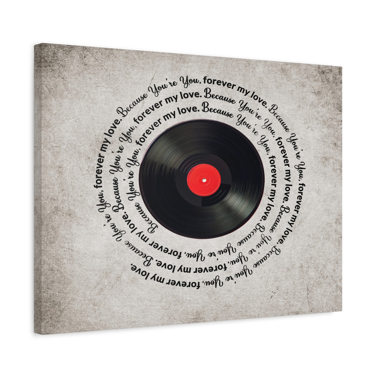 Personalized To My Wife Forever My Love Vinyl Record Canvas Wall Art – Perfect Gift for Music Lovers & Soulmates-Express Your Love Gifts