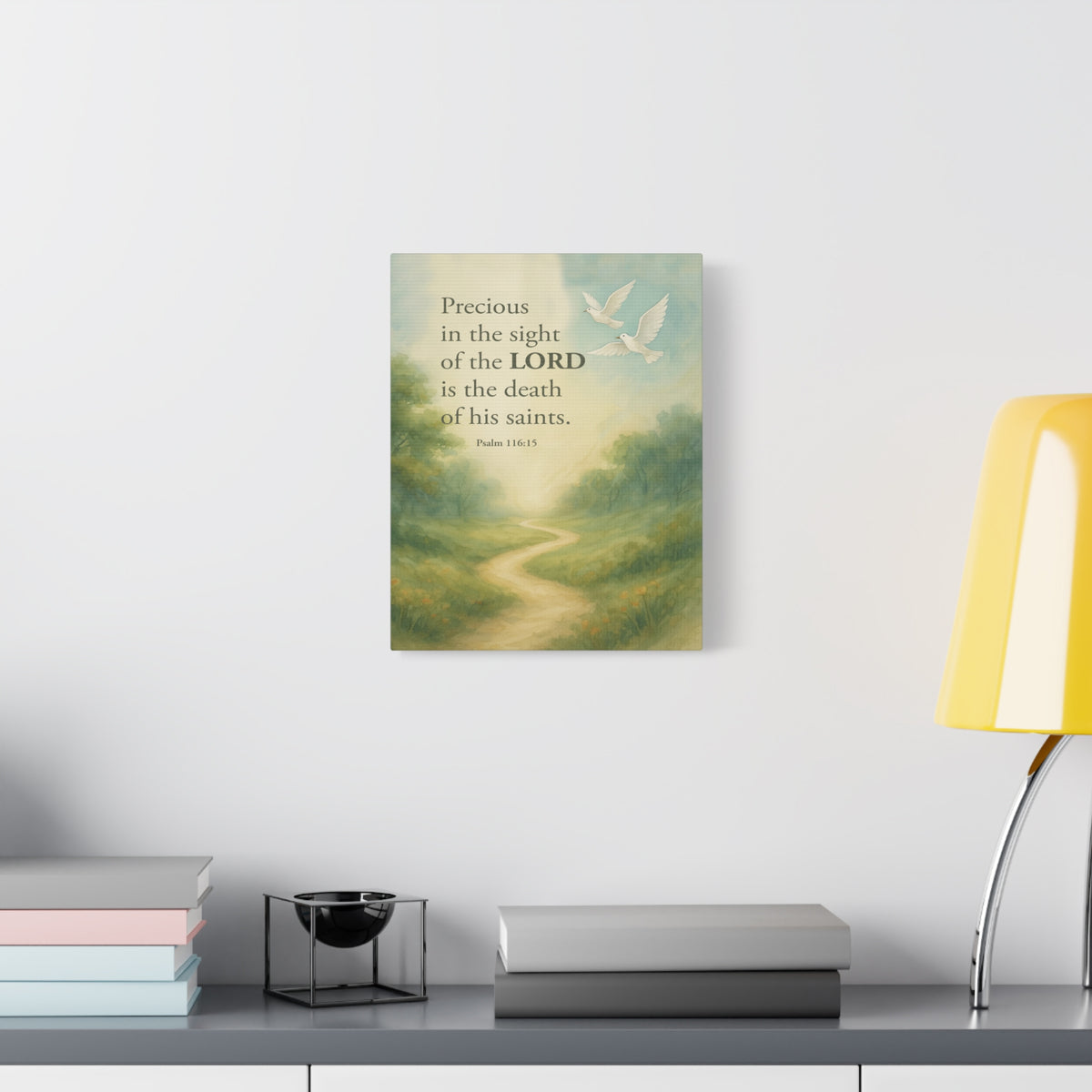 Scripture Canvas Psalm 116:15 Precious Christian Wall Art Bible Verse Print Ready to Hang-Express Your Love Gifts
