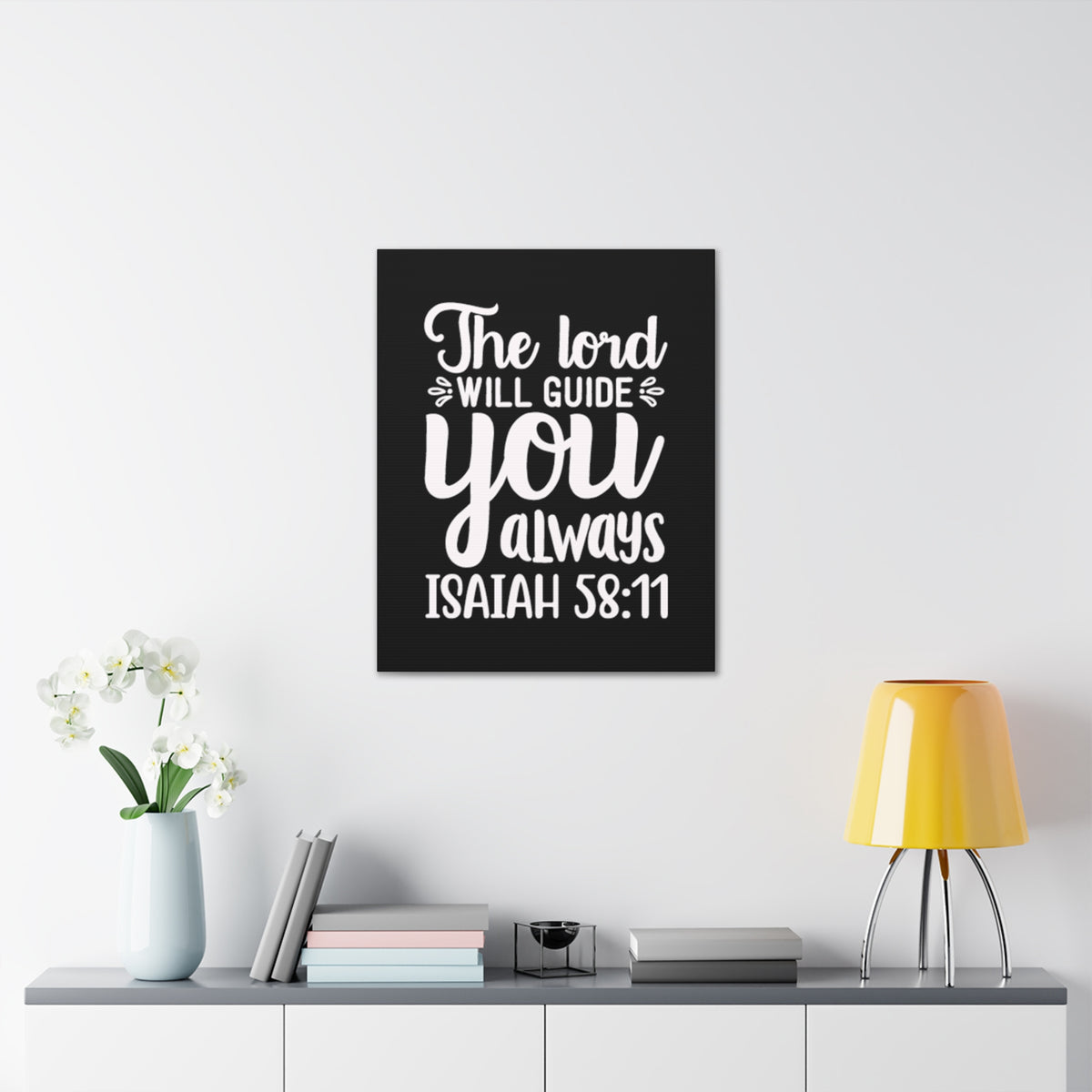 Scripture Walls Isaiah 58:11 The Lord Will Guide You Always Bible Verse Canvas Christian Wall Art Ready to Hang Unframed-Express Your Love Gifts