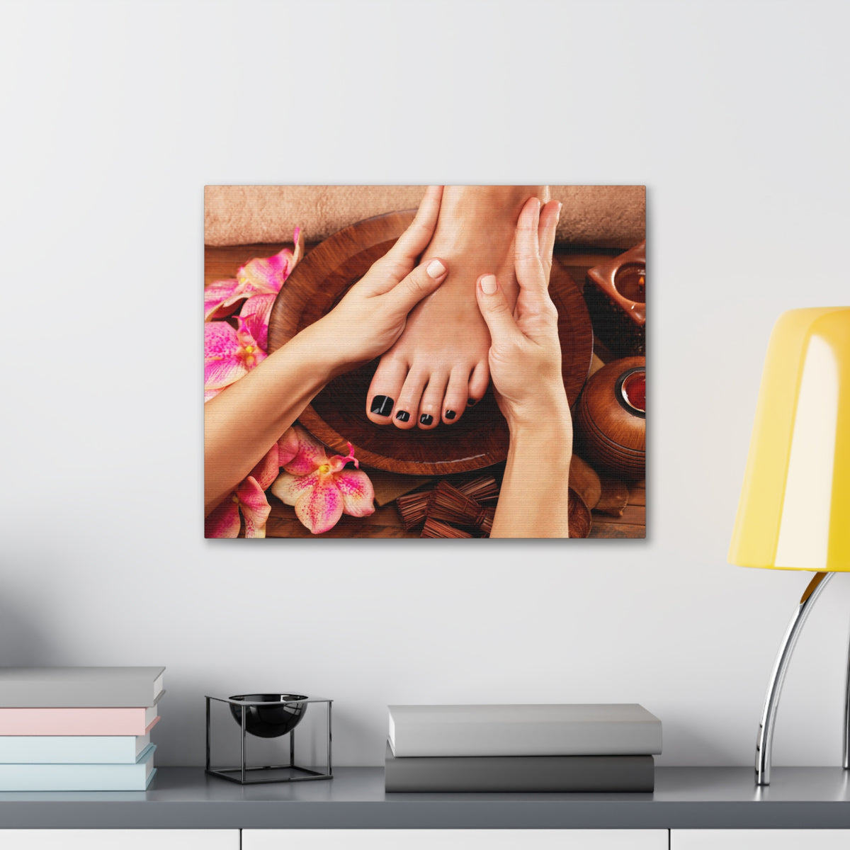 Massage Woman Foot Forest Floral Nature Photography Canvas Wall Art for Home Decor Ready-to-Hang-Express Your Love Gifts
