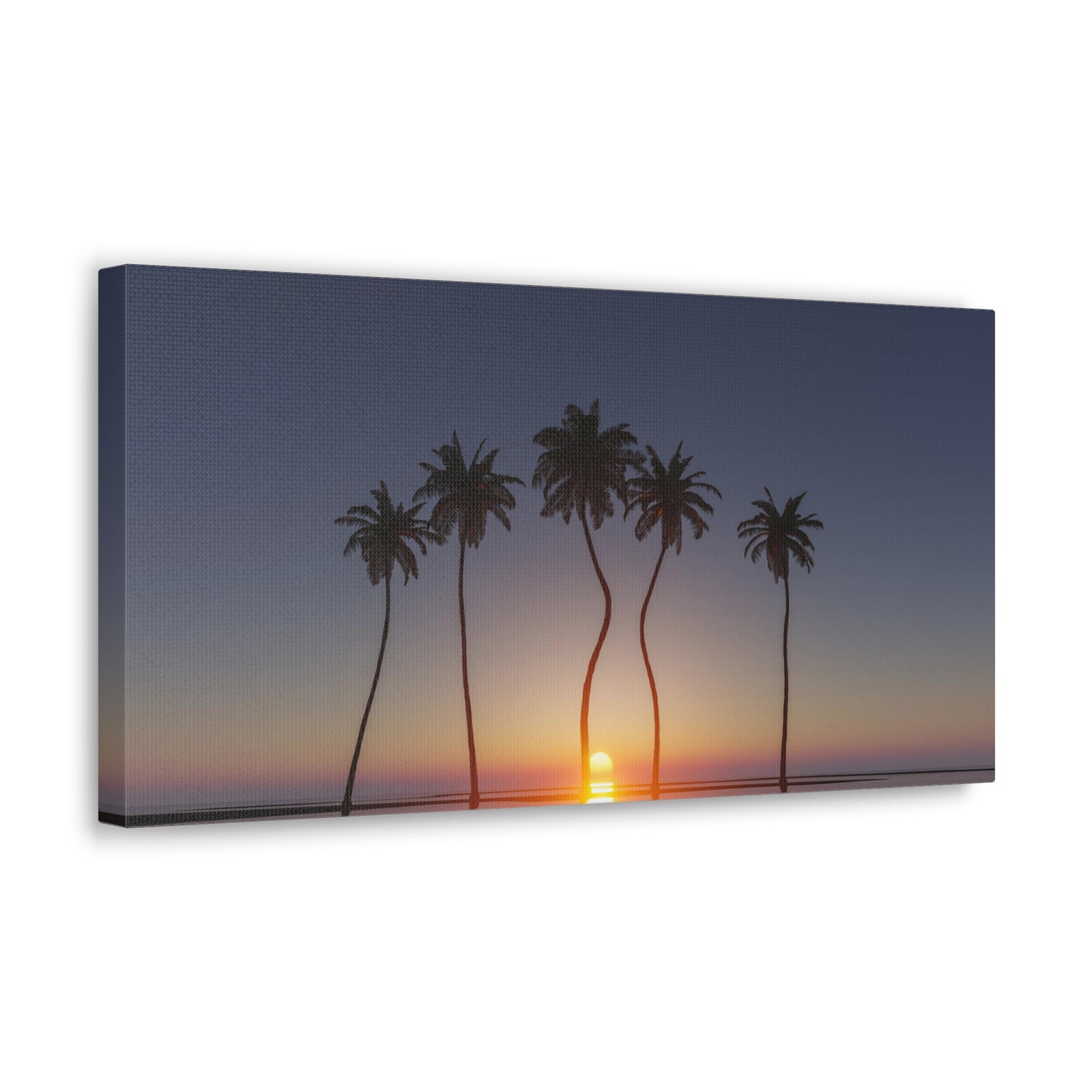 Palm Trees Tropical Sunset Ocean Canvas Wall Art for Home Decor Ready-to-Hang-Express Your Love Gifts