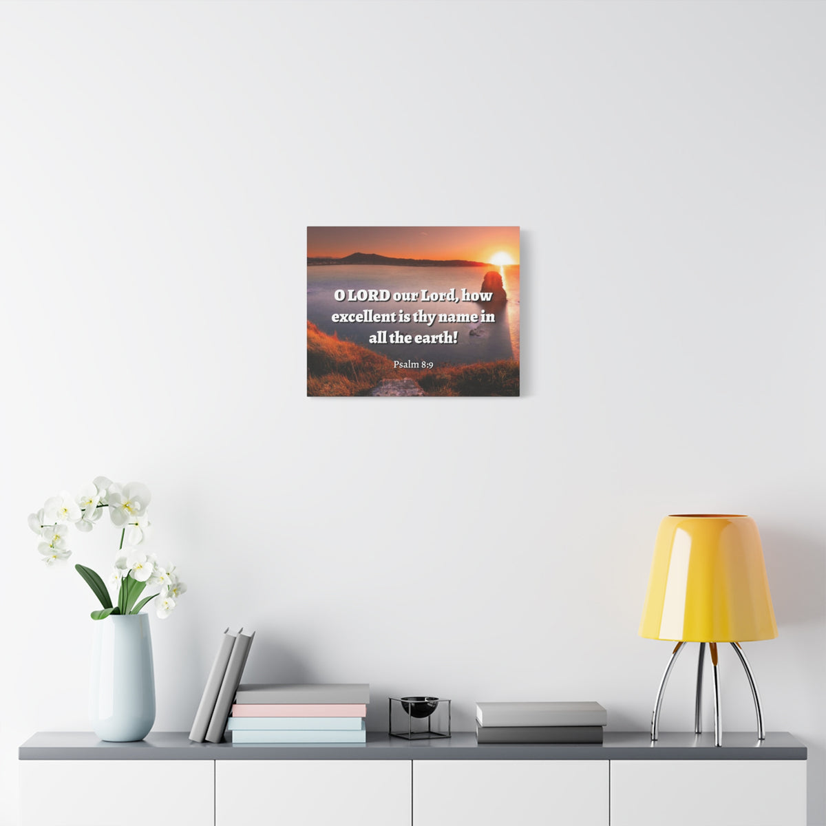 Scripture Walls Excellent is Thy Name Psalm 8:9 Bible Verse Canvas Christian Wall Art Ready to Hang-Express Your Love Gifts