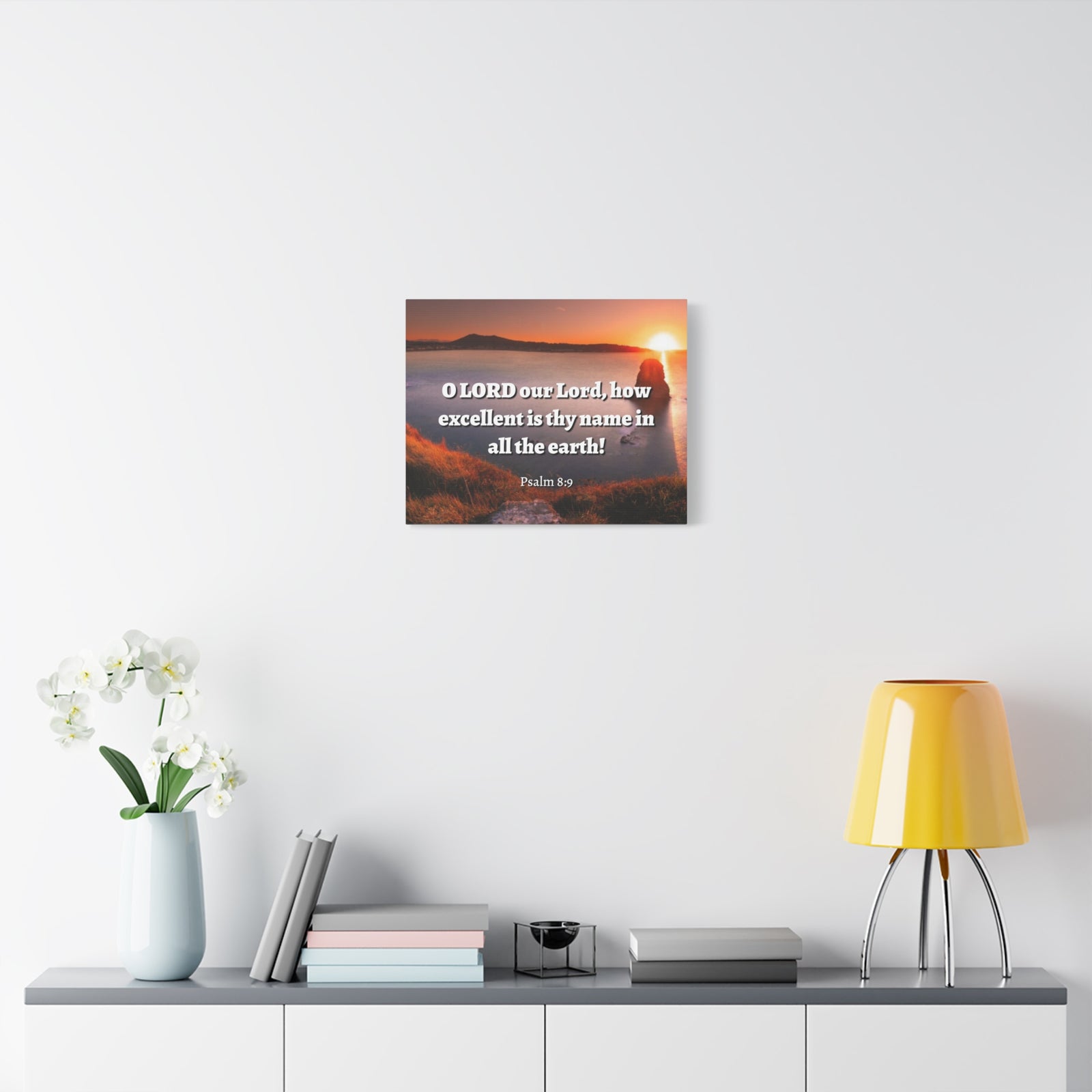 Scripture Walls Excellent is Thy Name Psalm 8:9 Bible Verse Canvas Christian Wall Art Ready to Hang-Express Your Love Gifts