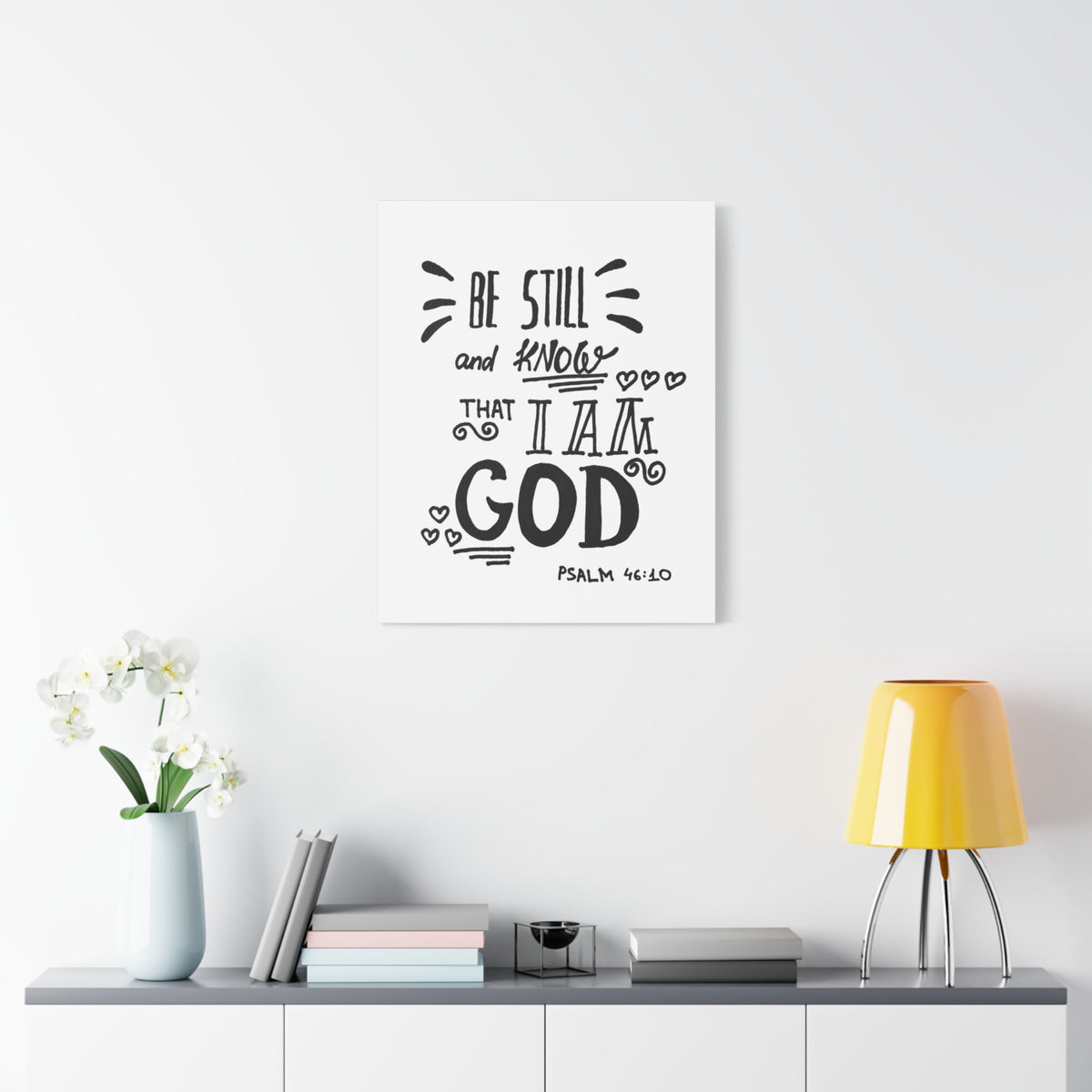 Scripture Walls I Am God Psalm 46:10 Bible Verse Canvas Christian Wall Art Ready to Hang-Express Your Love Gifts