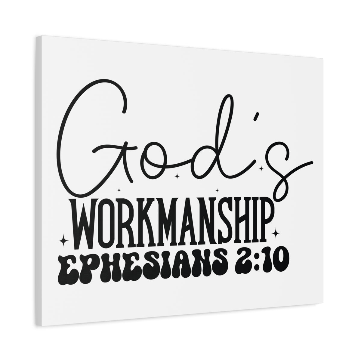 Scripture Walls Ephesians 2:10 I am God's Workmanship Bible Verse Canvas Christian Wall Art Ready to Hang Unframed-Express Your Love Gifts