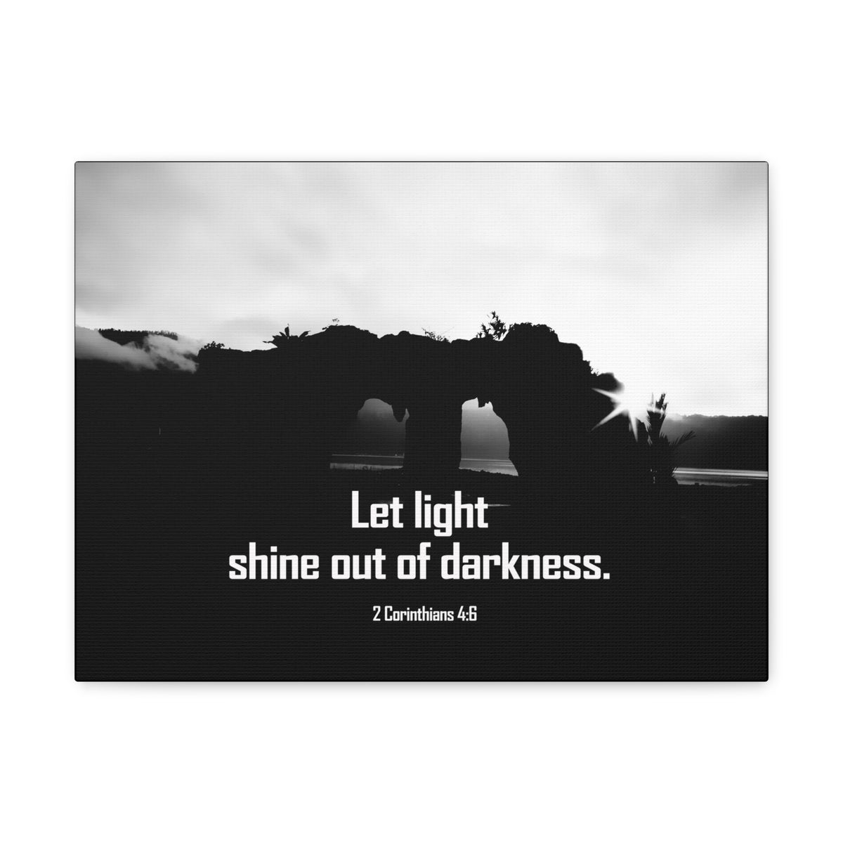 Scripture Walls Let Light Shine 2 Corinthians 4:6 Bible Verse Canvas Christian Wall Art Ready to Hang Unframed-Express Your Love Gifts
