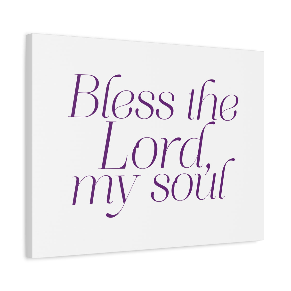 Scripture Walls Bless The Lord My Soul Purple Psalm 103:1 Bible Verse Canvas Christian Wall Art Ready to Hang-Express Your Love Gifts