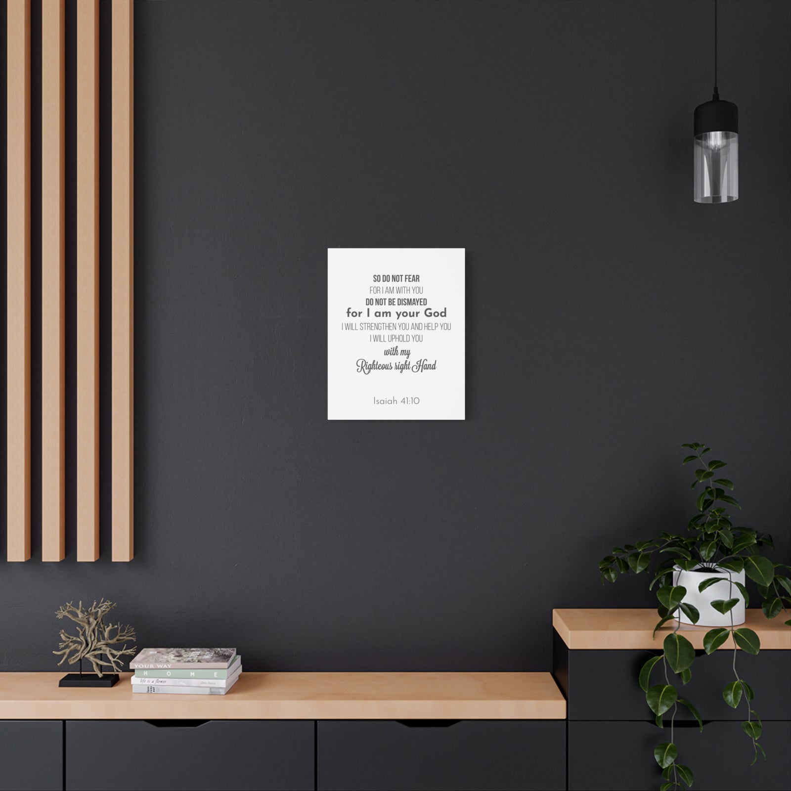 Scripture Canvas Uphold You Isaiah 41:10 Christian Wall Art Bible Verse Print Ready to Hang-Express Your Love Gifts