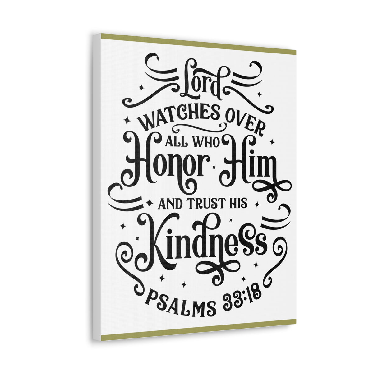 Scripture Walls Lord Watches Over All Who Honor Him Psalms 33:18 Bible Verse Canvas Christian Wall Art Ready To Hang-Express Your Love Gifts