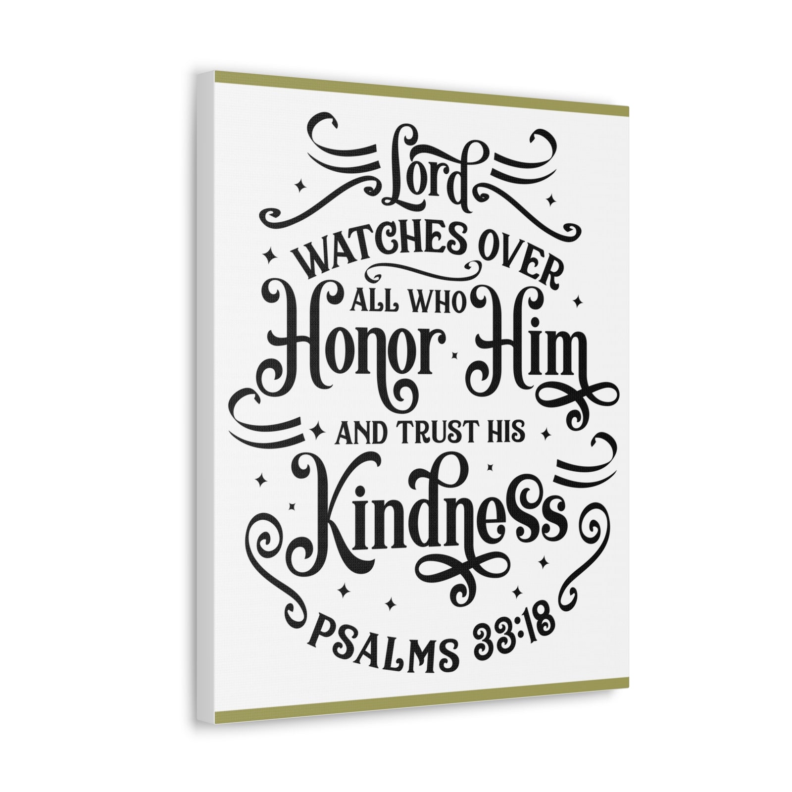 Scripture Walls Lord Watches Over All Who Honor Him Psalms 33:18 Bible Verse Canvas Christian Wall Art Ready To Hang-Express Your Love Gifts