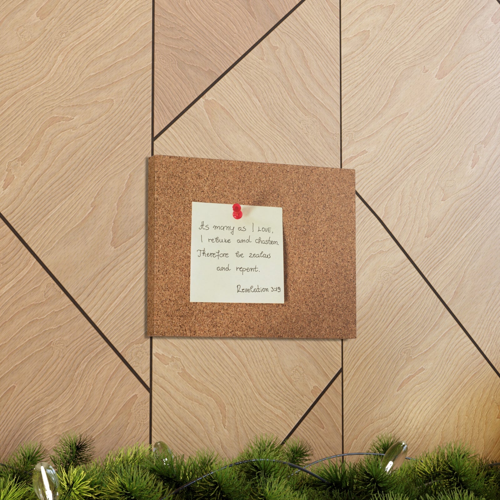 Scripture Walls Be Zealous And Repent Revelation 3:19 Bible Verse Canvas Christian Wall Art Ready to Hang-Express Your Love Gifts