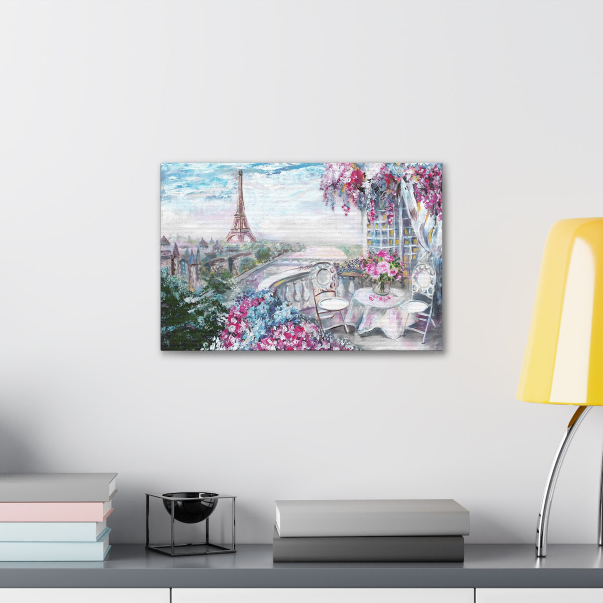 Paris Pink Eiffel Tower France Canvas Artwork High-Quality Breathtaking French City for Home Decor Ready to Hang-Express Your Love Gifts