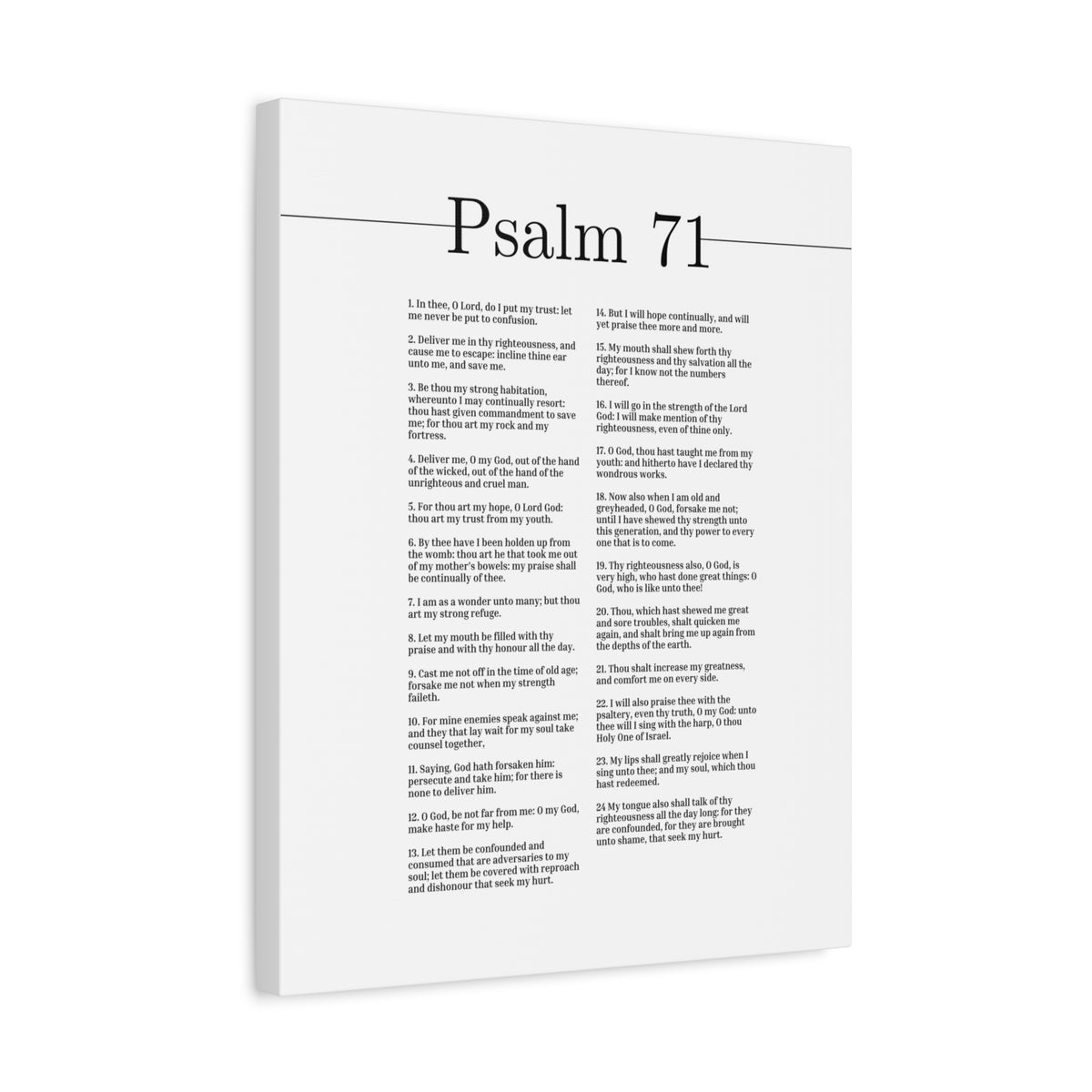 Scripture Canvas O Thou Holy One Of Israel Psalm 71 Christian Wall Art Bible Verse Print Ready to Hang-Express Your Love Gifts