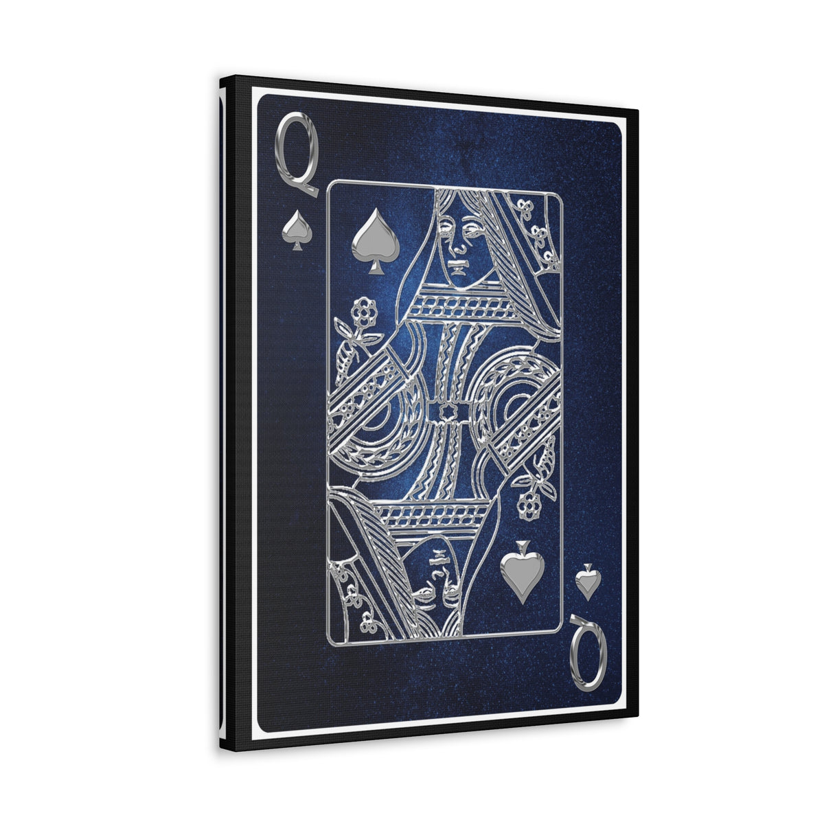Queen Of Spades Space Background Playing Card Canvas Wall Art for Home Decor Ready-to-Hang-Express Your Love Gifts