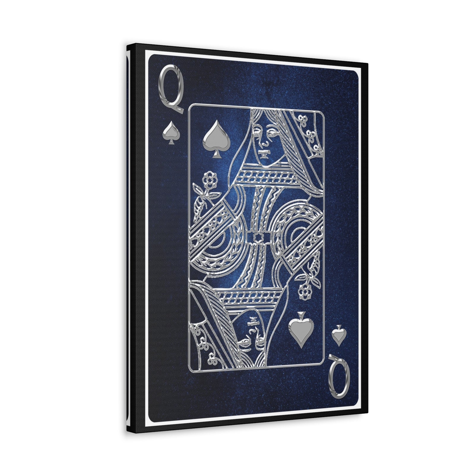 Queen Of Spades Space Background Playing Card Canvas Wall Art for Home Decor Ready-to-Hang-Express Your Love Gifts