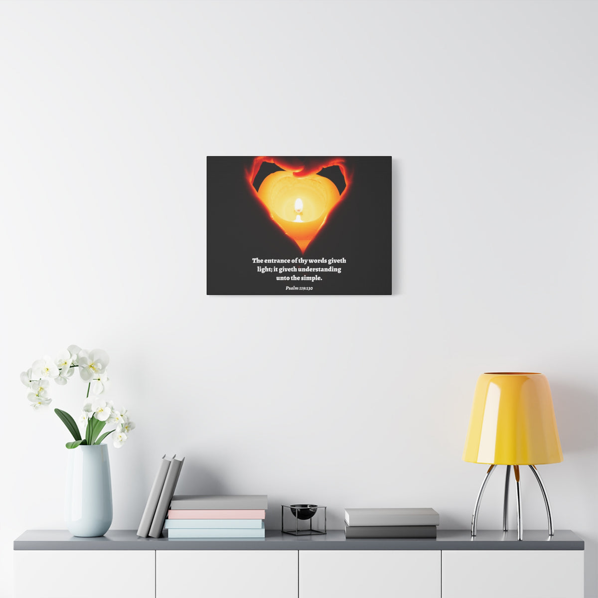 Scripture Walls Giveth Light Psalm 119:130 Bible Verse Canvas Christian Wall Art Ready to Hang-Express Your Love Gifts