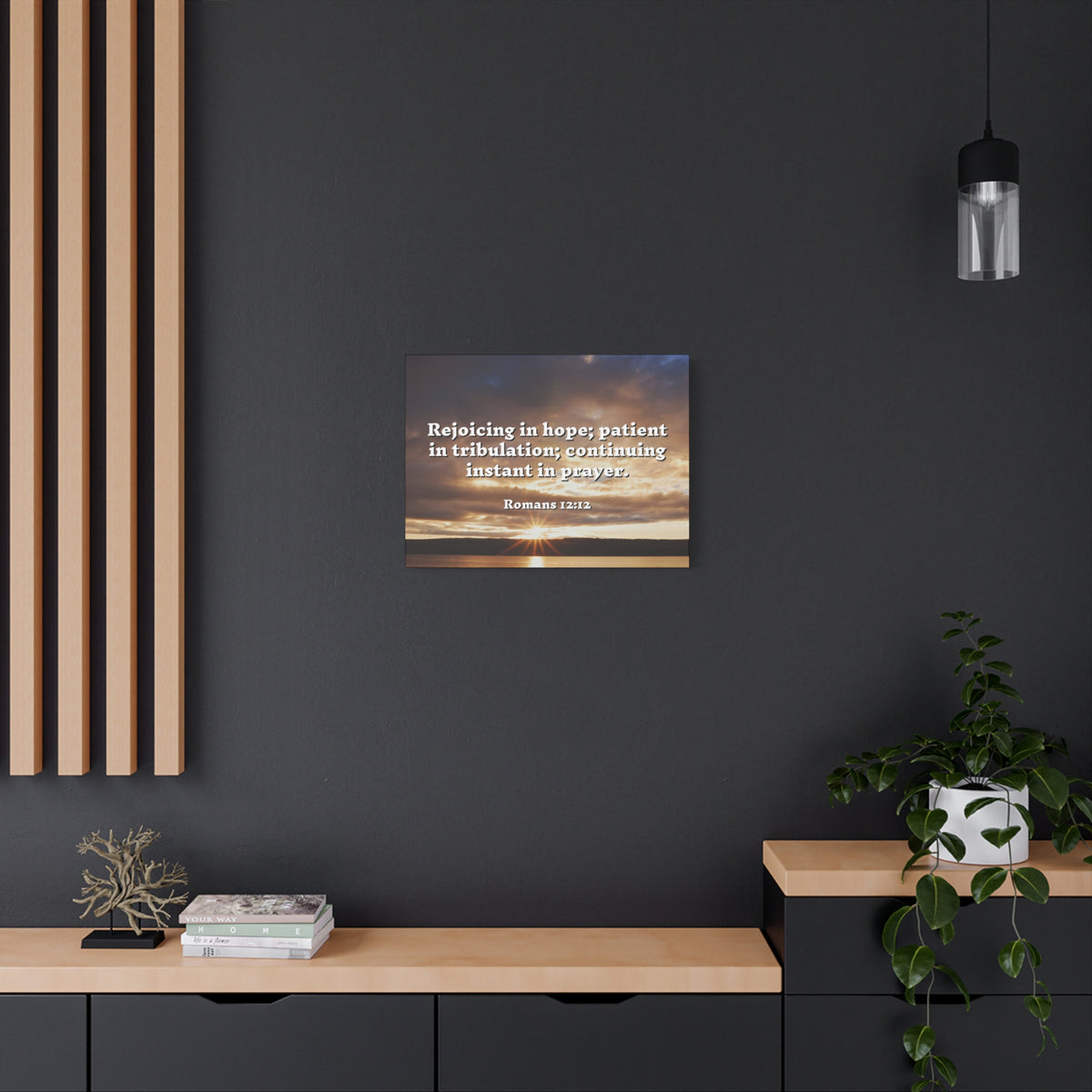 Scripture Walls Rejoicing In Hope Romans 12:12 Bible Verse Canvas Christian Wall Art Ready to Hang-Express Your Love Gifts