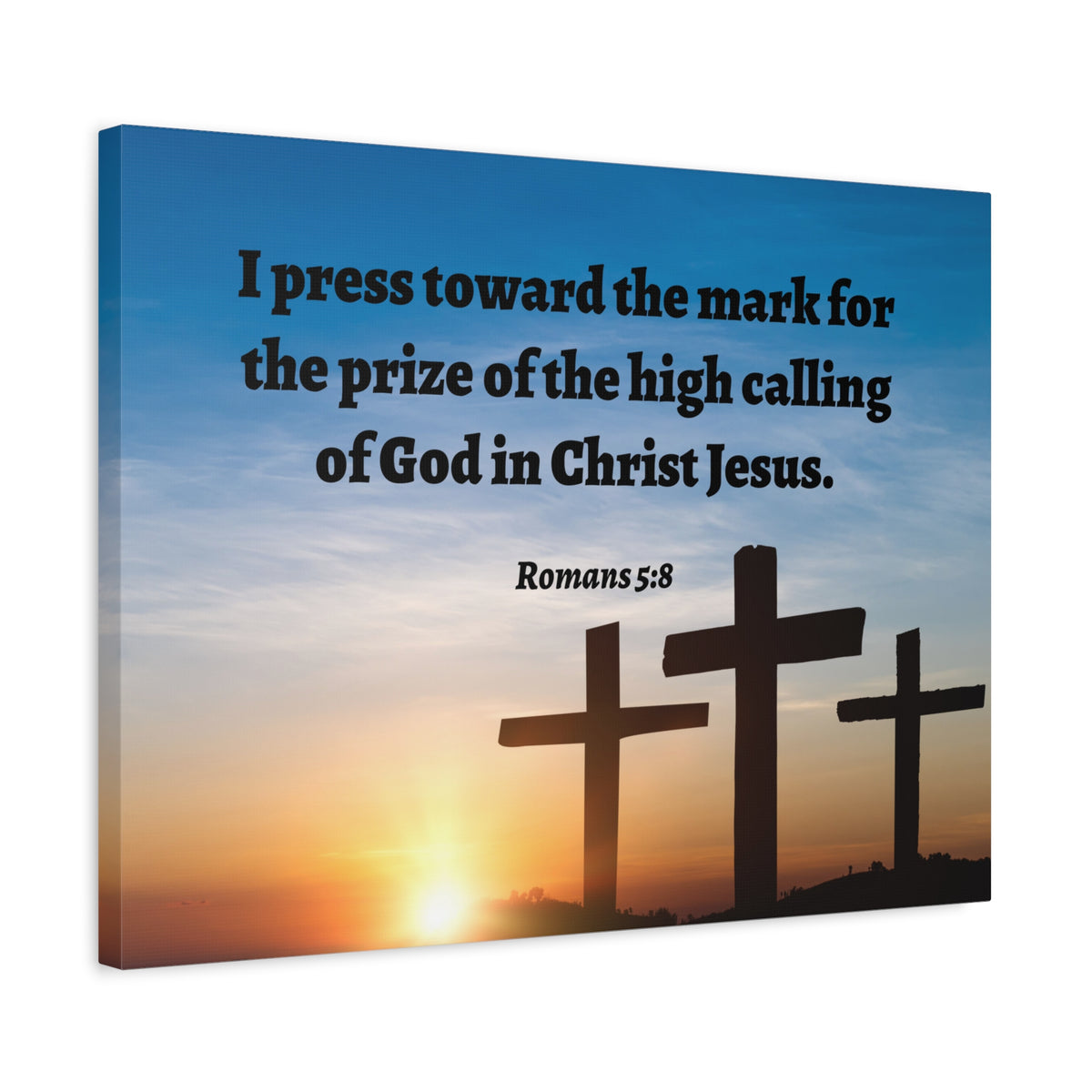 Scripture Walls High Calling Of God Romans 5:8 Bible Verse Canvas Christian Wall Art Ready to Hang-Express Your Love Gifts