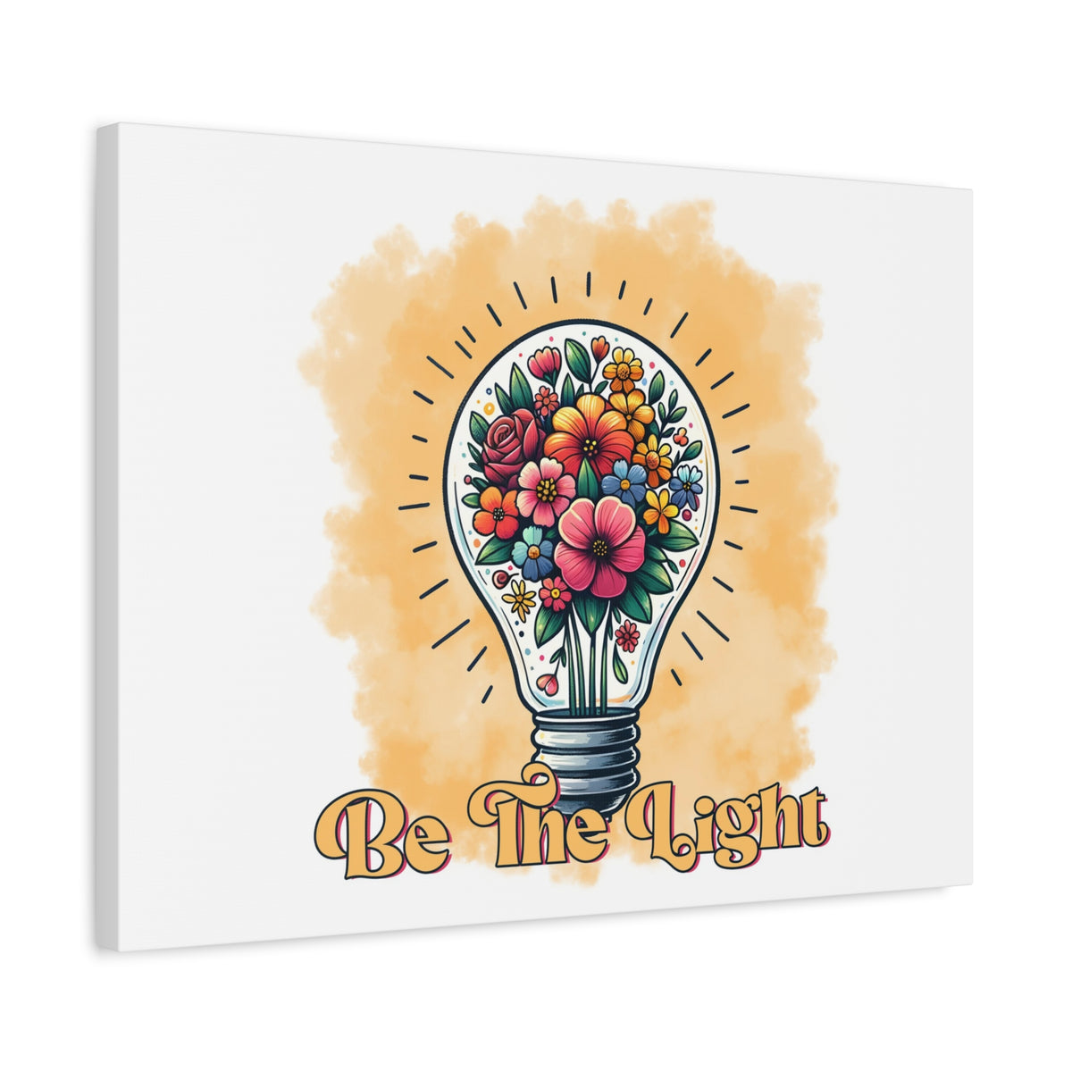 Scripture Walls Be The Light Retro Bible Verse Canvas Christian Wall Art Ready to Hang Unframed-Express Your Love Gifts